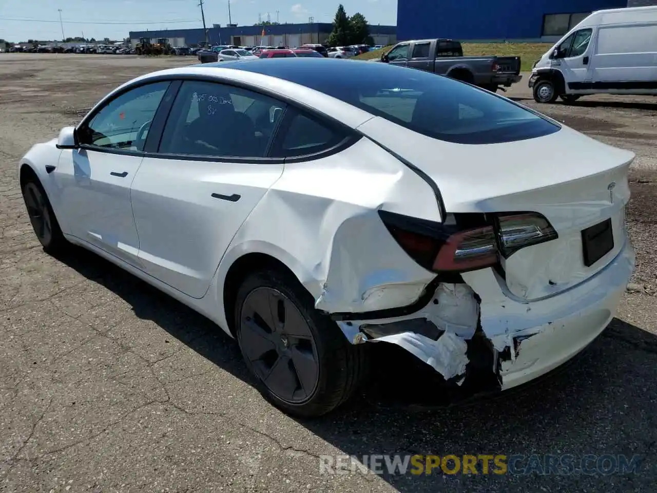 3 Photograph of a damaged car 5YJ3E1EB9NF191585 TESLA MODEL 3 2022