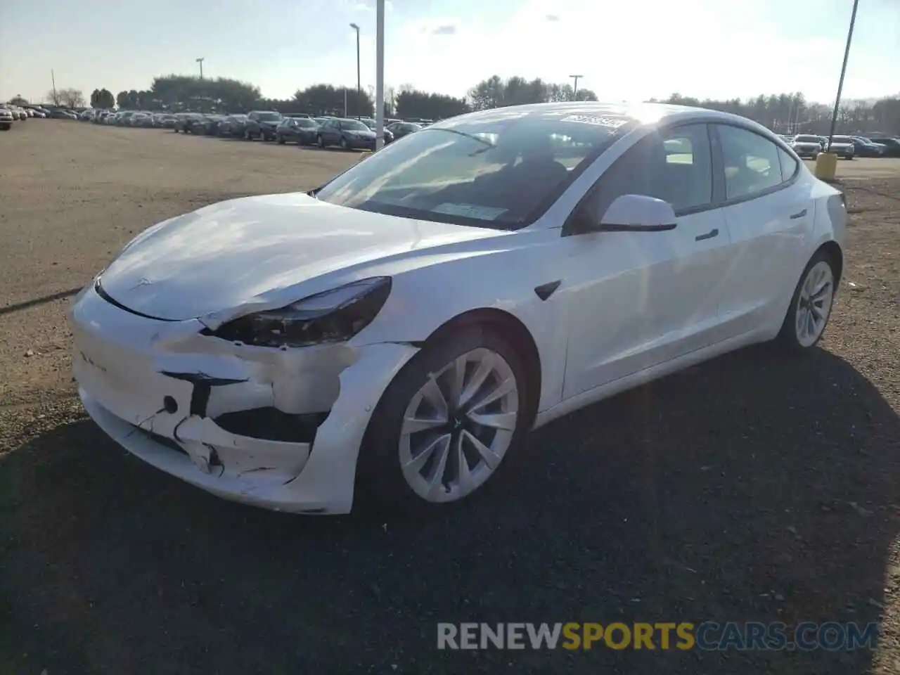 1 Photograph of a damaged car 5YJ3E1EB9NF192428 TESLA MODEL 3 2022