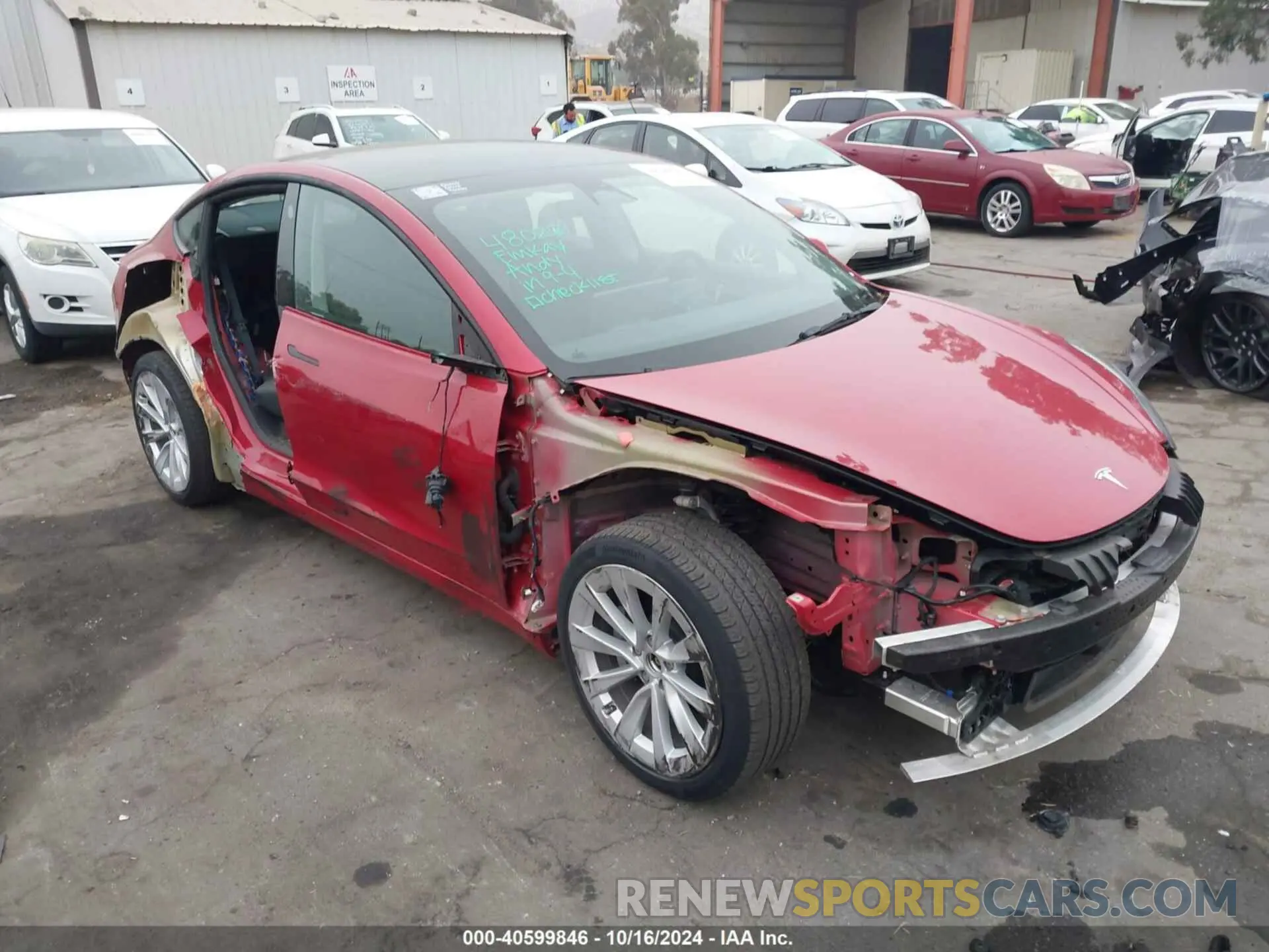1 Photograph of a damaged car 5YJ3E1EB9NF192560 TESLA MODEL 3 2022