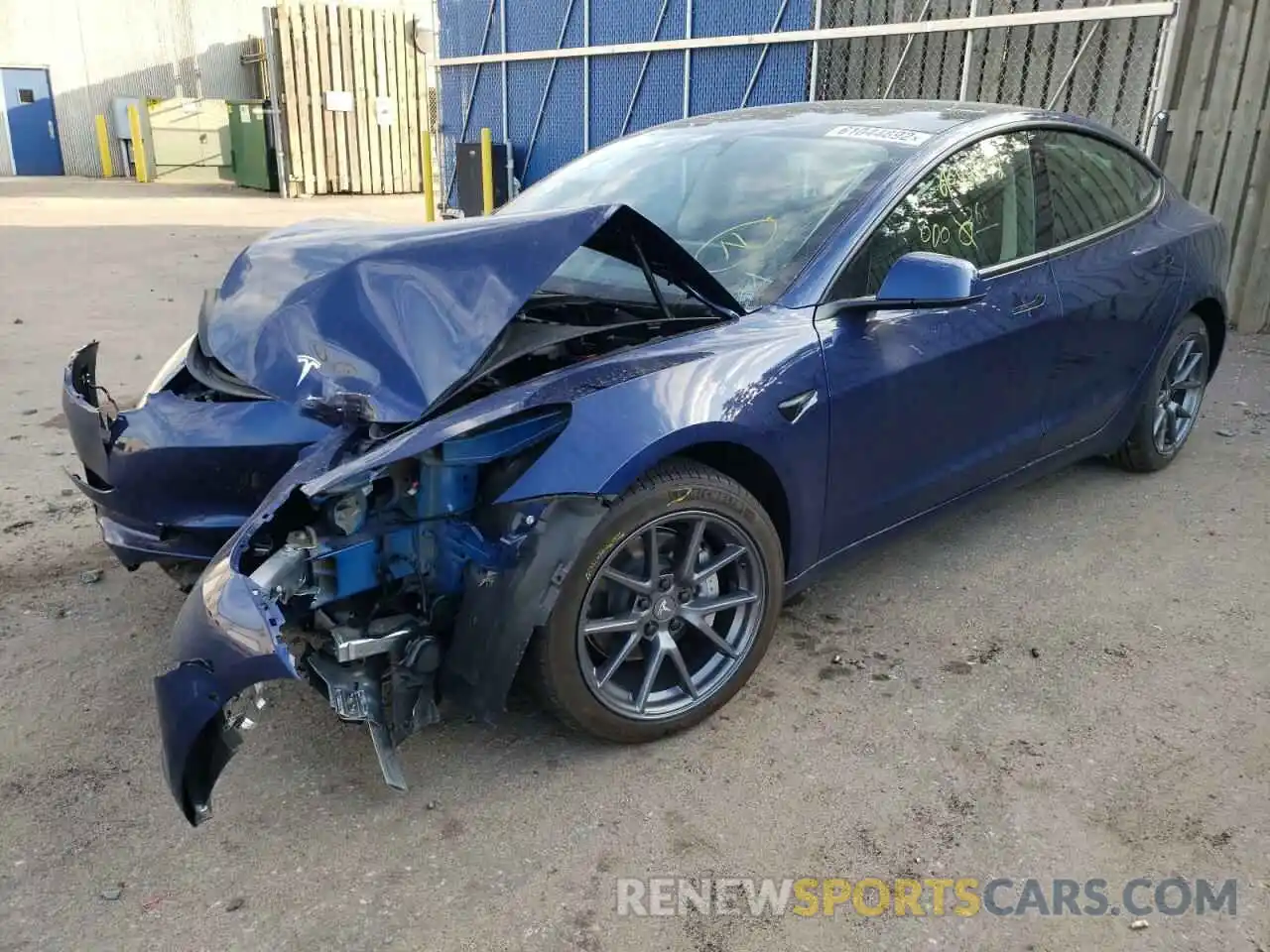 2 Photograph of a damaged car 5YJ3E1EB9NF227100 TESLA MODEL 3 2022