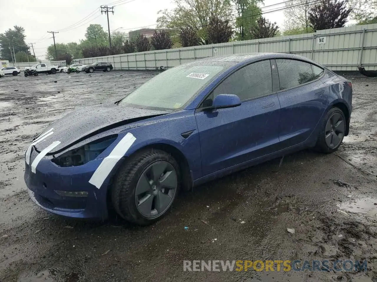 1 Photograph of a damaged car 5YJ3E1EB9NF232474 TESLA MODEL 3 2022