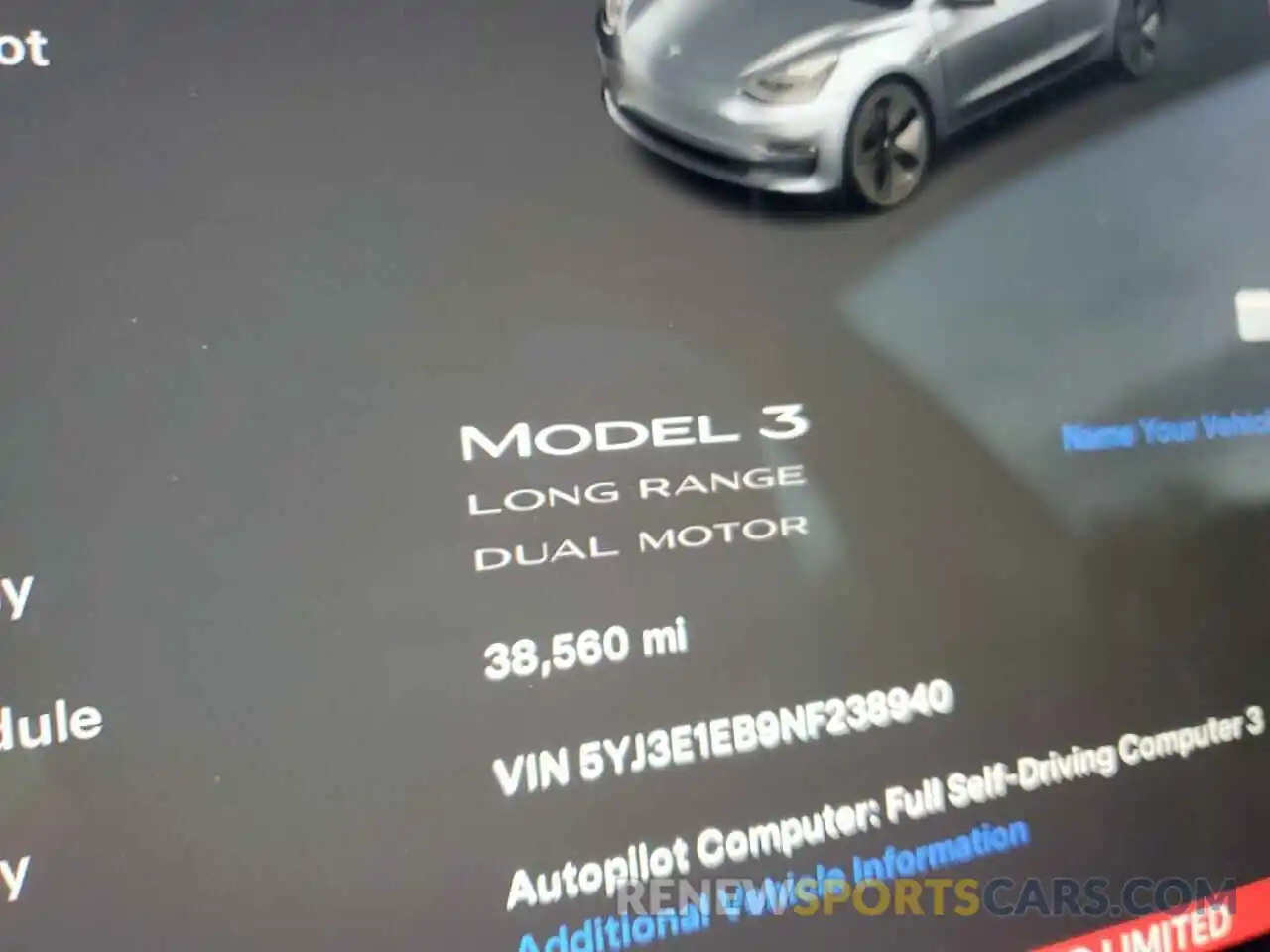 9 Photograph of a damaged car 5YJ3E1EB9NF238940 TESLA MODEL 3 2022