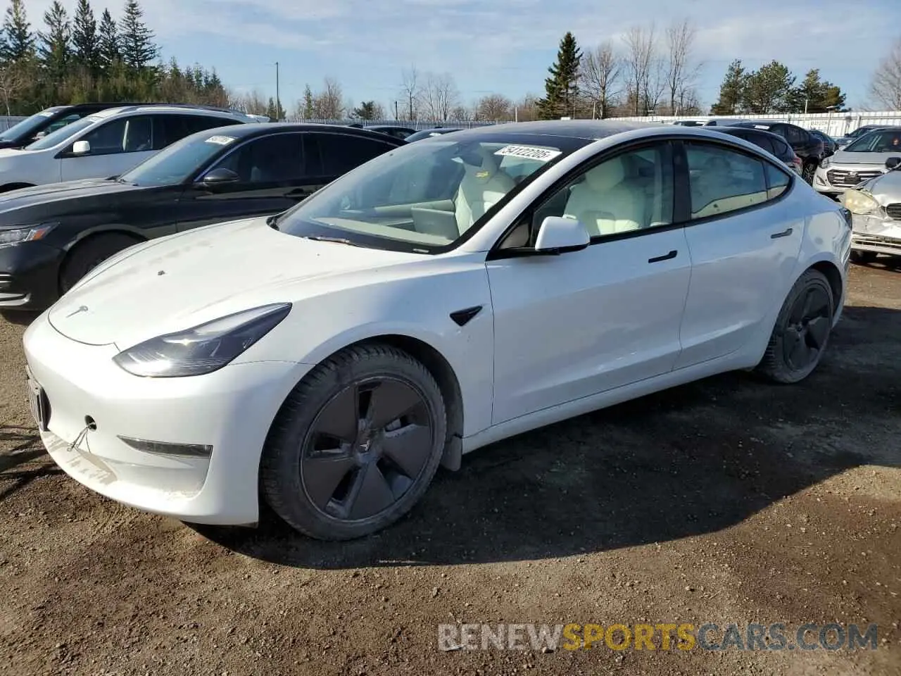 1 Photograph of a damaged car 5YJ3E1EB9NF239876 TESLA MODEL 3 2022