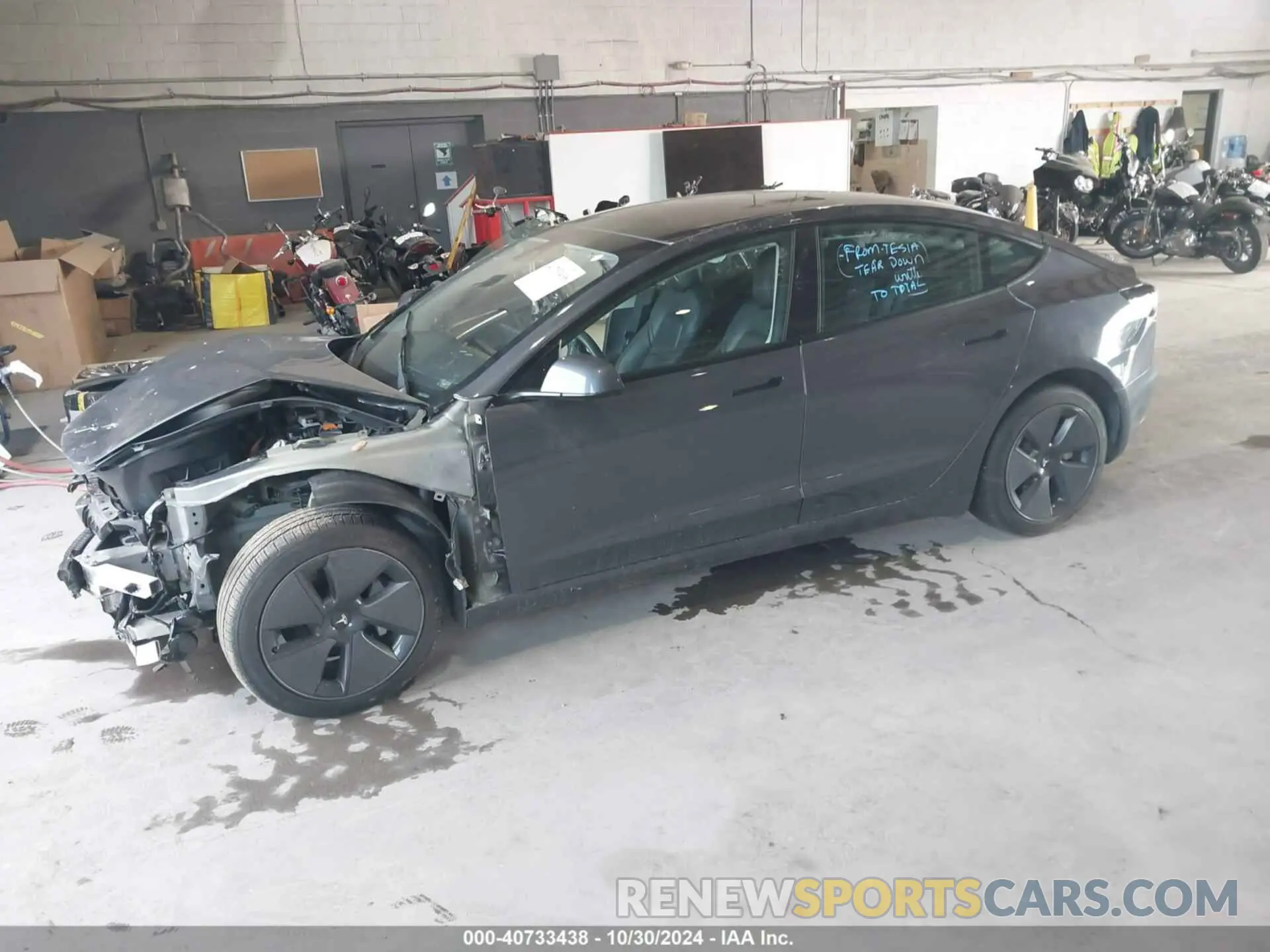 2 Photograph of a damaged car 5YJ3E1EB9NF245662 TESLA MODEL 3 2022