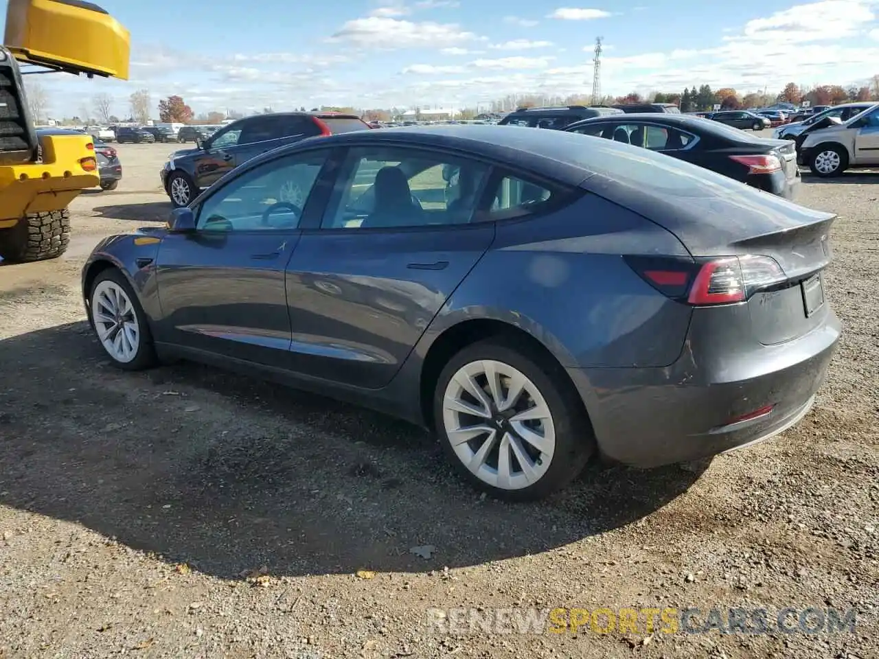 2 Photograph of a damaged car 5YJ3E1EB9NF247556 TESLA MODEL 3 2022