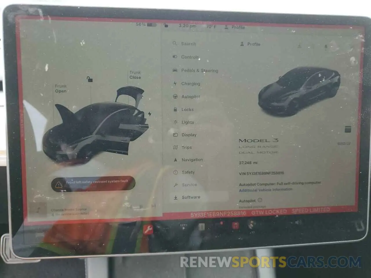 9 Photograph of a damaged car 5YJ3E1EB9NF258816 TESLA MODEL 3 2022