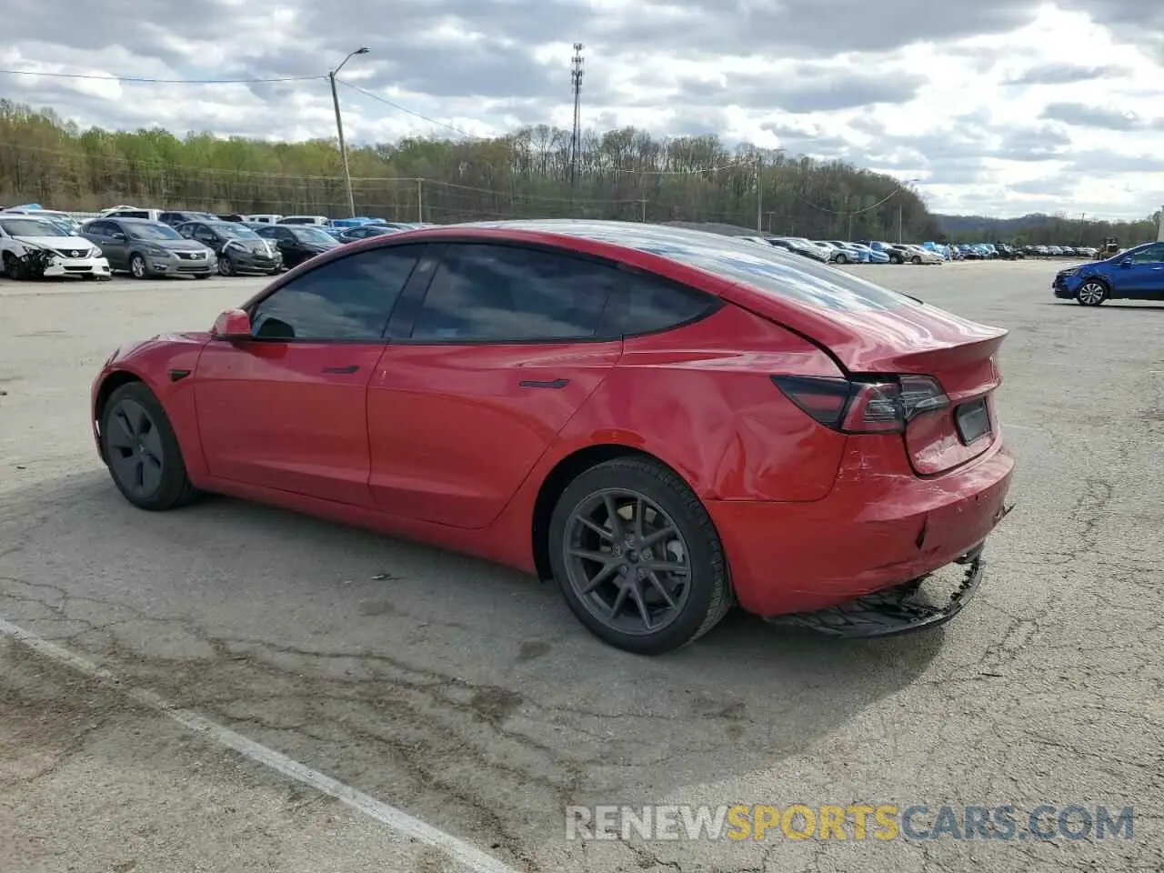 2 Photograph of a damaged car 5YJ3E1EB9NF278371 TESLA MODEL 3 2022