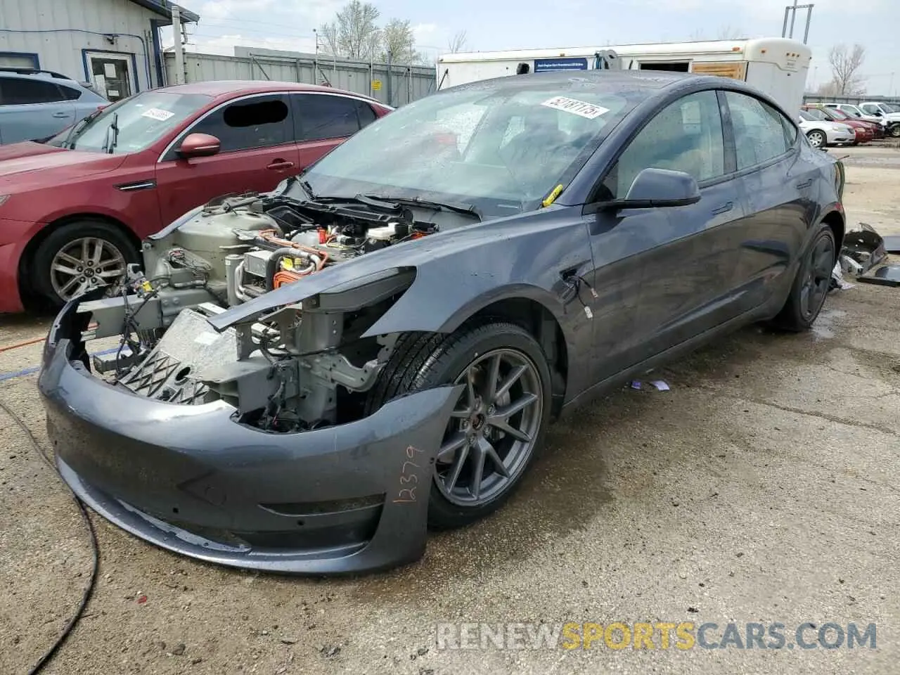 1 Photograph of a damaged car 5YJ3E1EB9NF278757 TESLA MODEL 3 2022