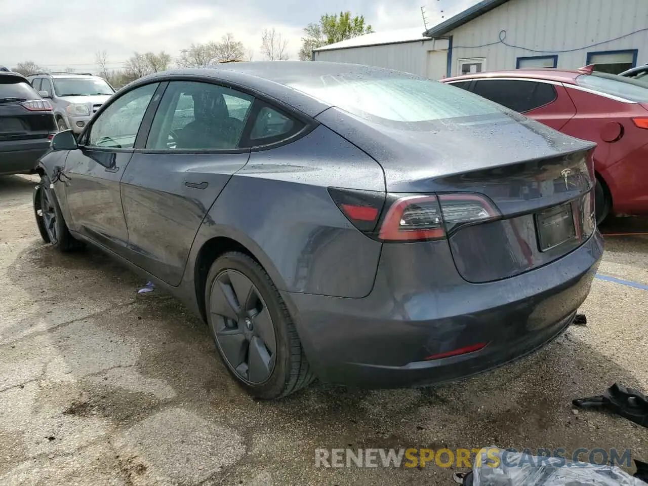 2 Photograph of a damaged car 5YJ3E1EB9NF278757 TESLA MODEL 3 2022