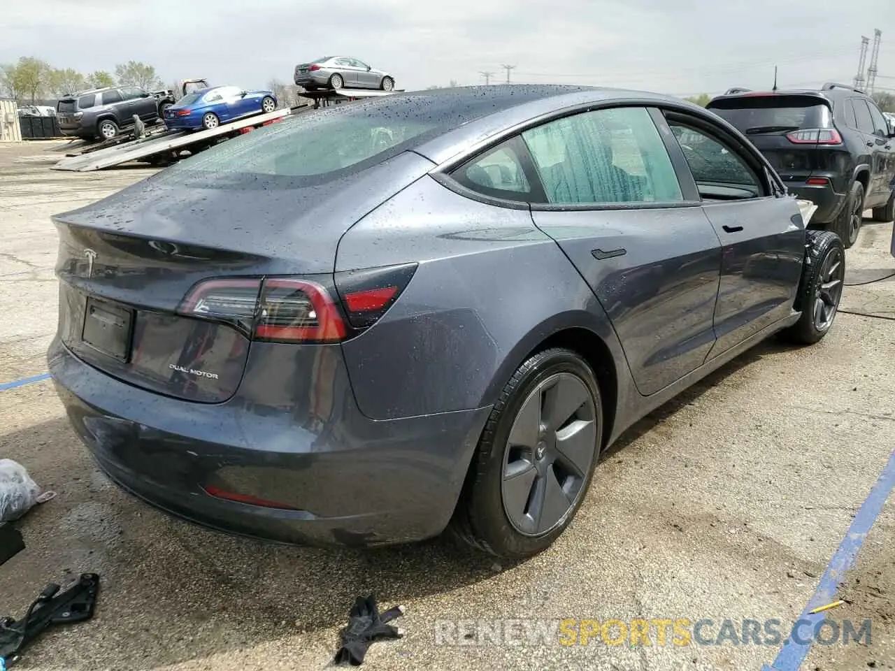 3 Photograph of a damaged car 5YJ3E1EB9NF278757 TESLA MODEL 3 2022