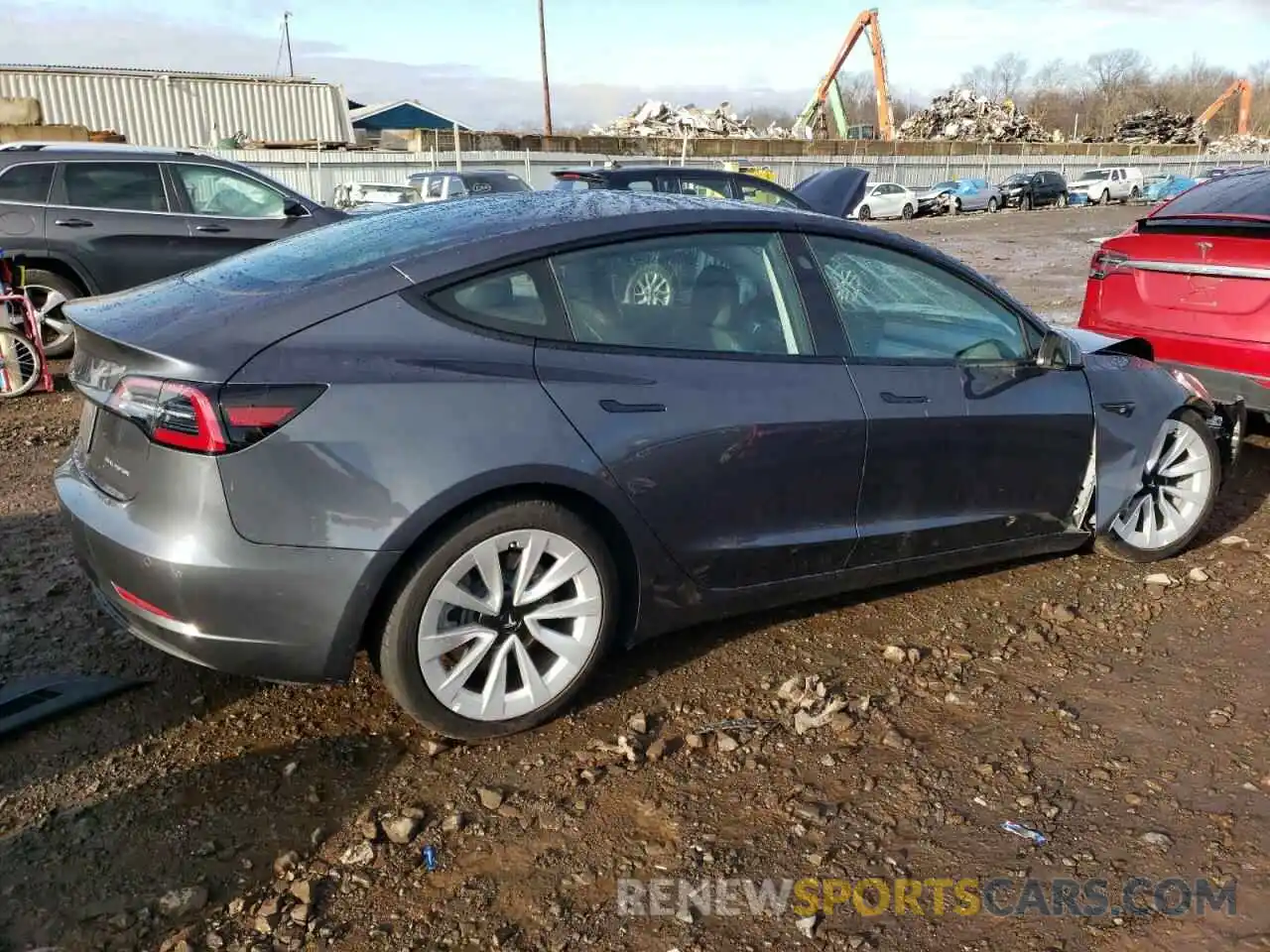 3 Photograph of a damaged car 5YJ3E1EB9NF289368 TESLA MODEL 3 2022