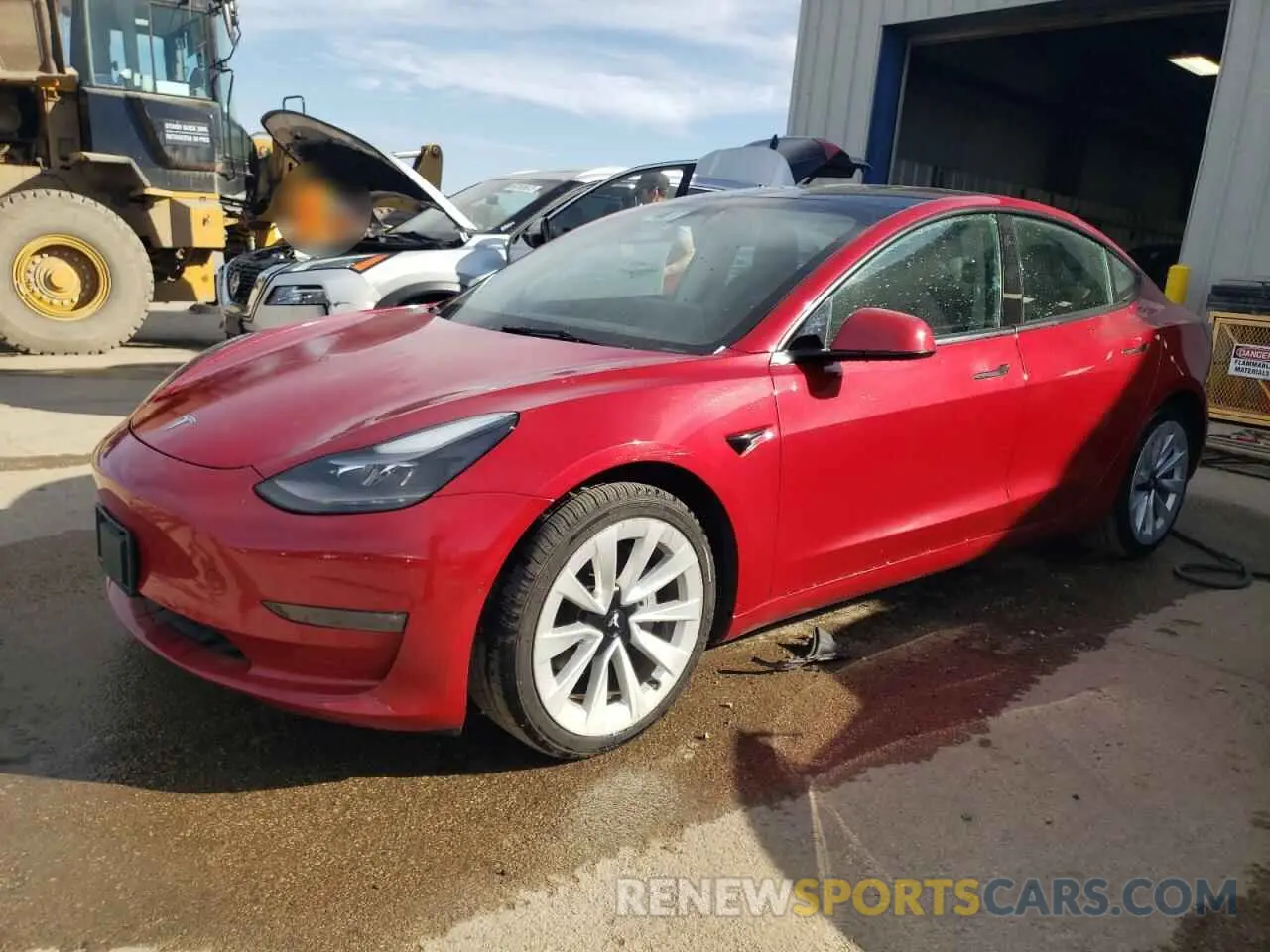 1 Photograph of a damaged car 5YJ3E1EB9NF289855 TESLA MODEL 3 2022