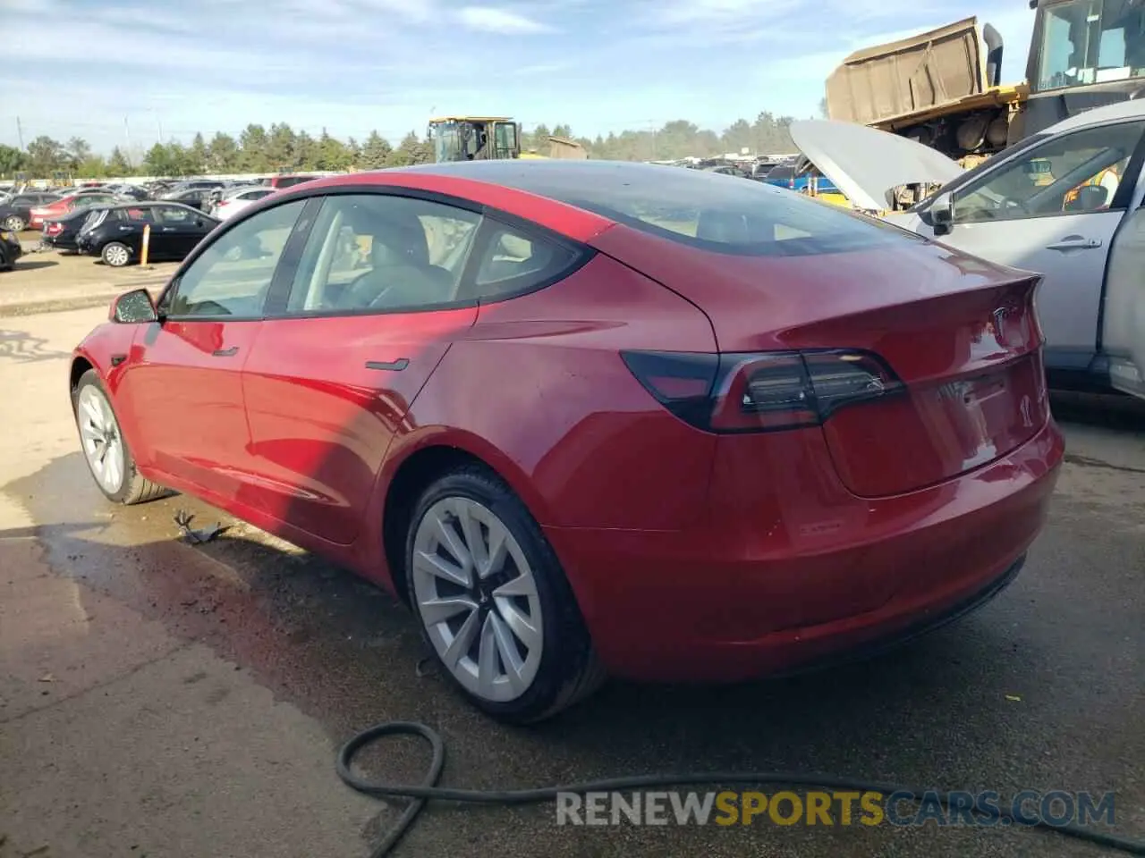 2 Photograph of a damaged car 5YJ3E1EB9NF289855 TESLA MODEL 3 2022