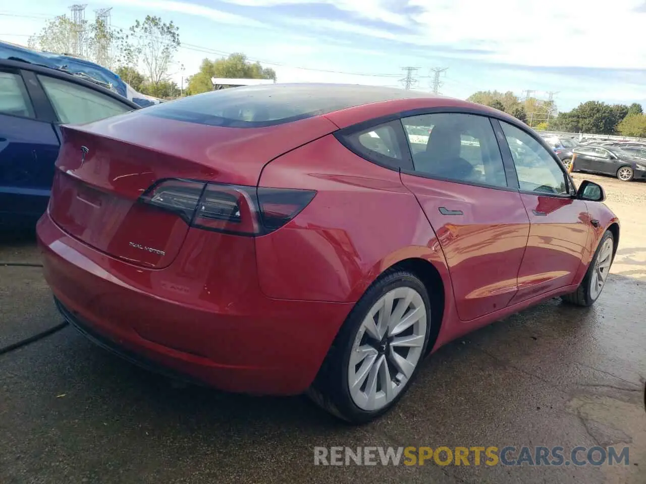 3 Photograph of a damaged car 5YJ3E1EB9NF289855 TESLA MODEL 3 2022