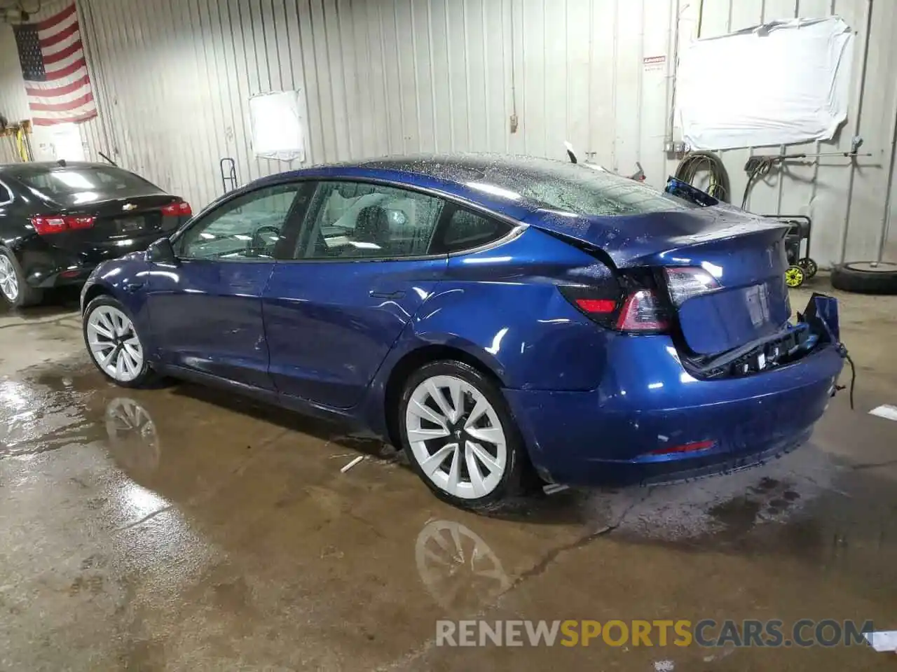 2 Photograph of a damaged car 5YJ3E1EB9NF305214 TESLA MODEL 3 2022