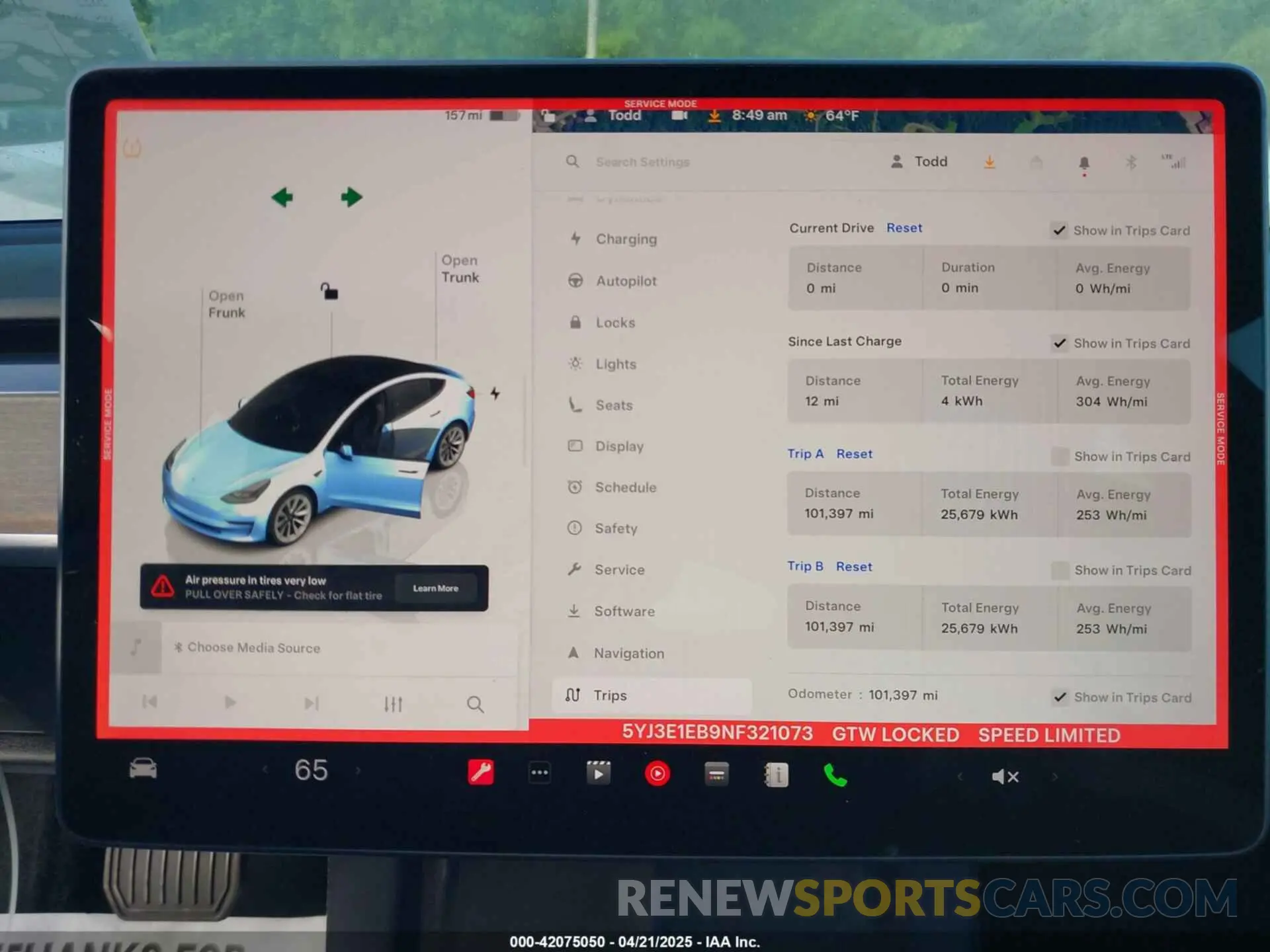7 Photograph of a damaged car 5YJ3E1EB9NF321073 TESLA MODEL 3 2022