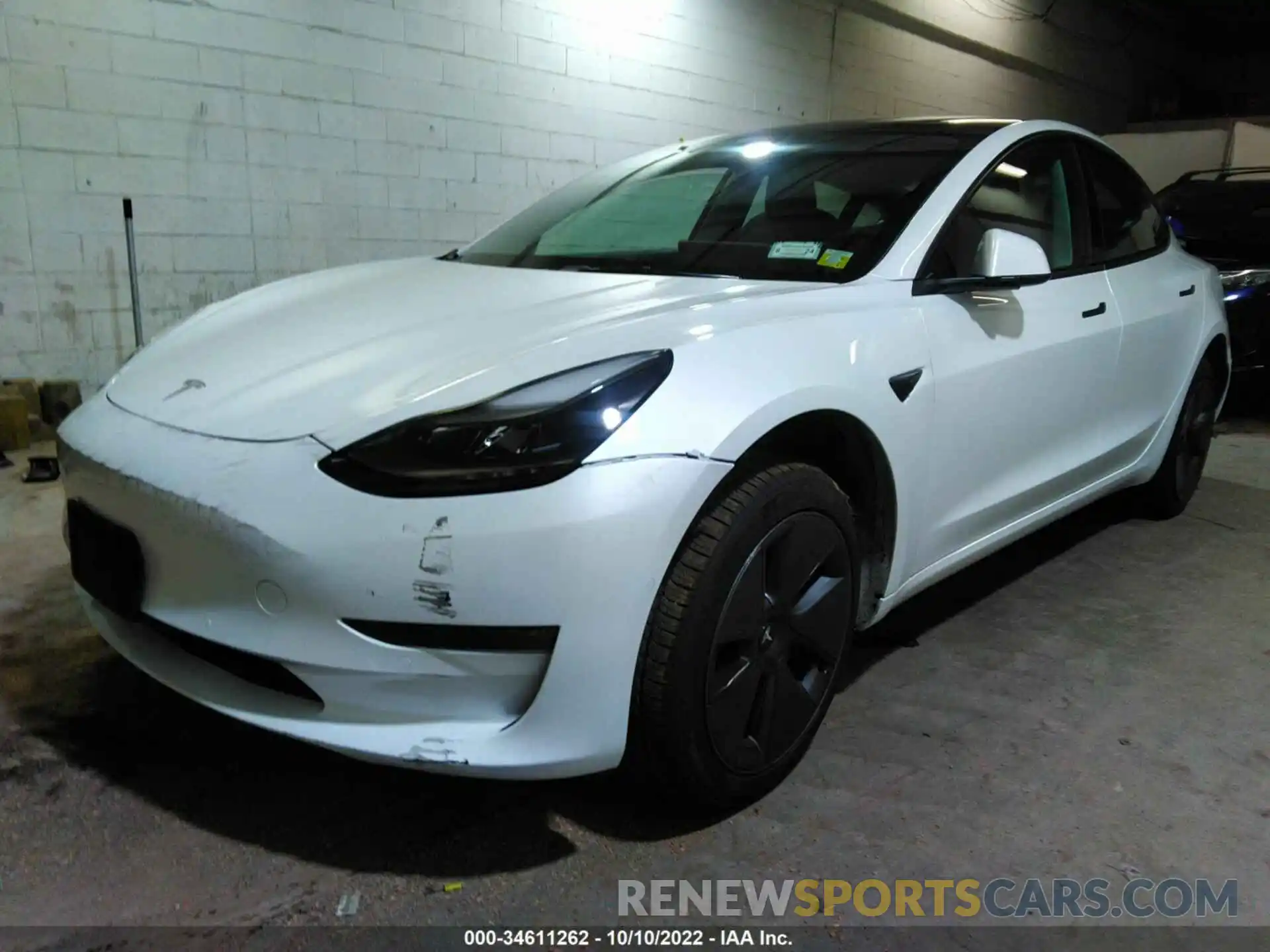 2 Photograph of a damaged car 5YJ3E1EB9NF328539 TESLA MODEL 3 2022