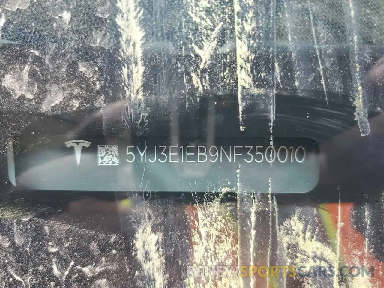 12 Photograph of a damaged car 5YJ3E1EB9NF350010 TESLA MODEL 3 2022