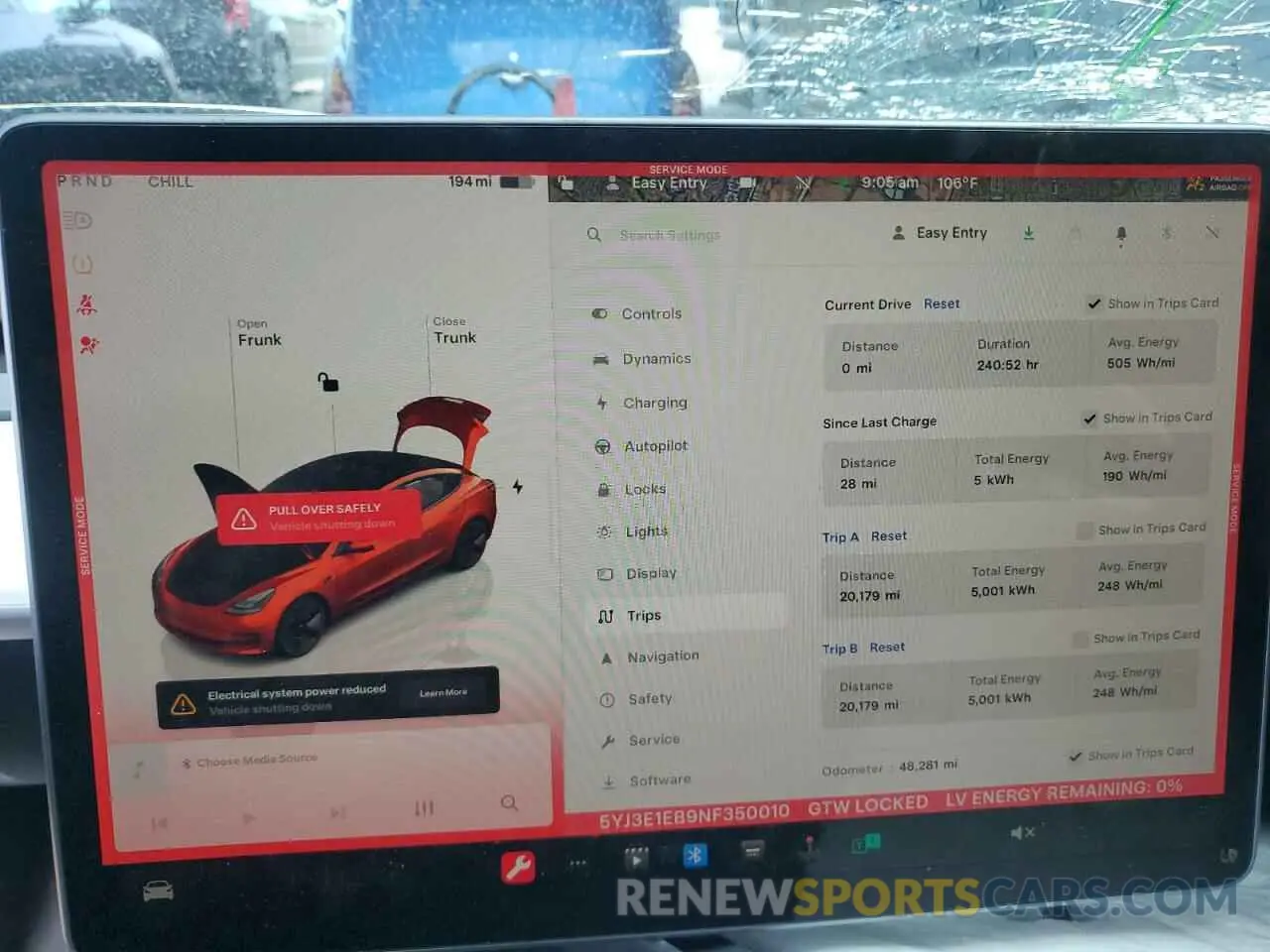 9 Photograph of a damaged car 5YJ3E1EB9NF350010 TESLA MODEL 3 2022