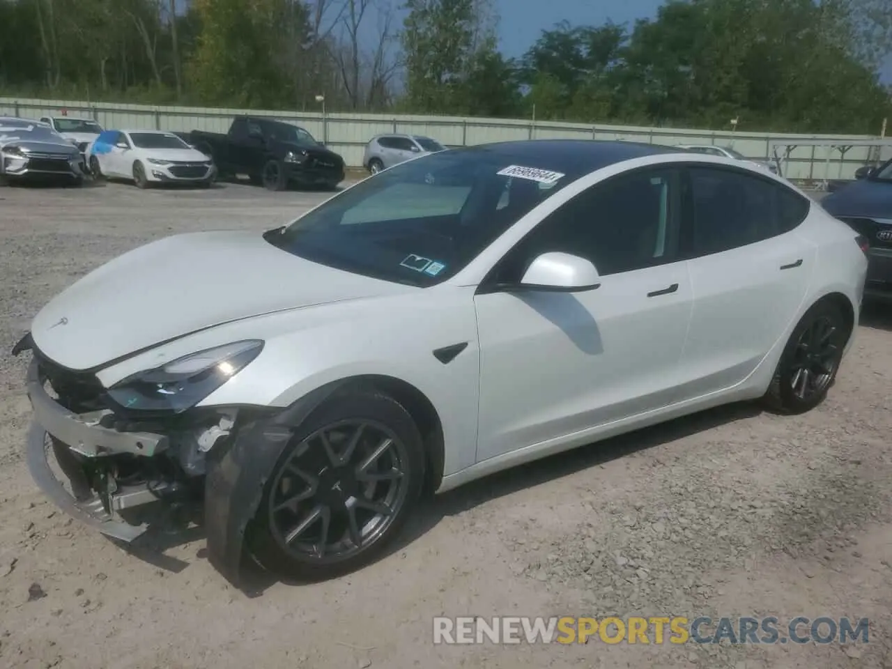 1 Photograph of a damaged car 5YJ3E1EBXNF106883 TESLA MODEL 3 2022