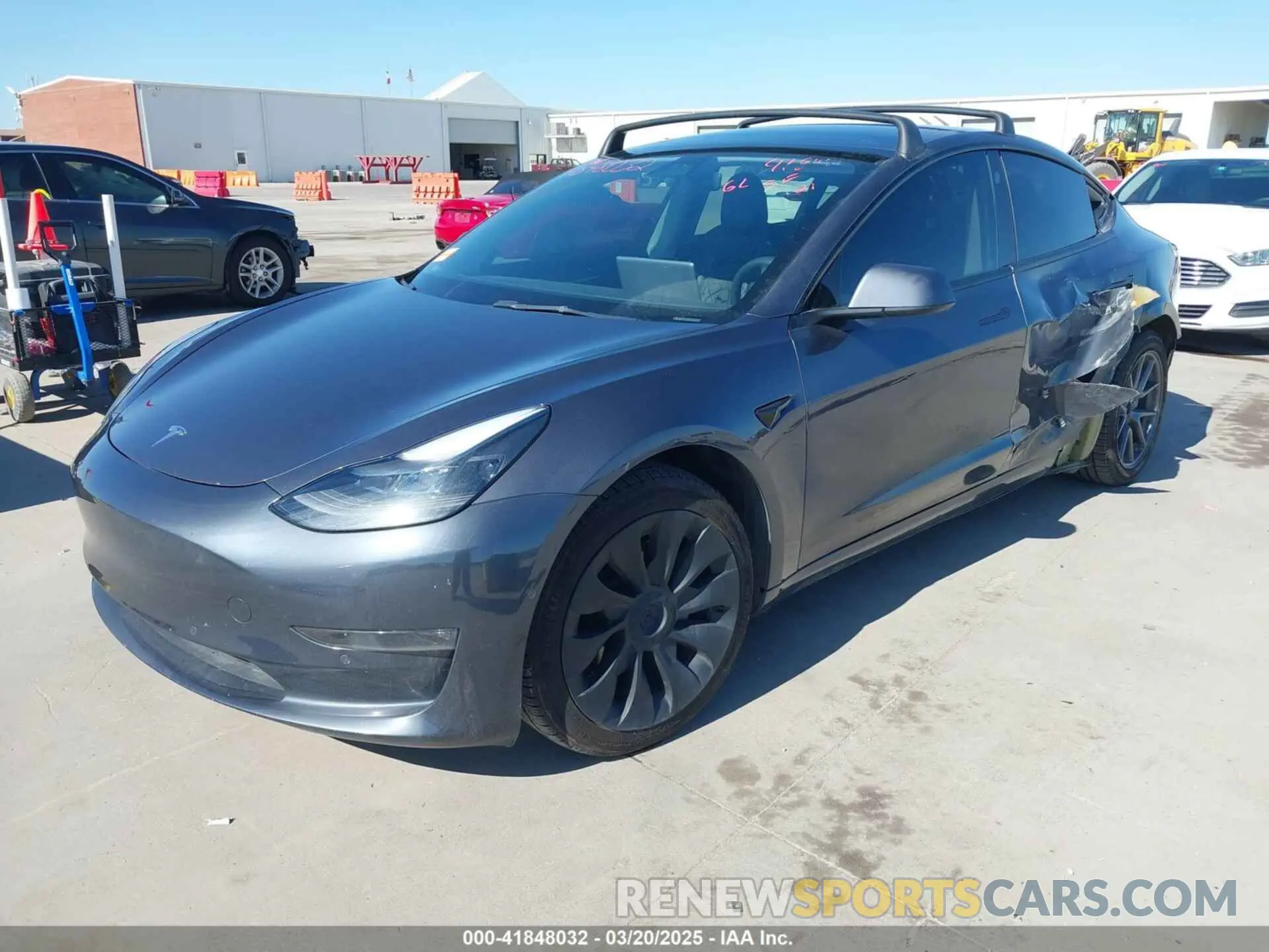 2 Photograph of a damaged car 5YJ3E1EBXNF115762 TESLA MODEL 3 2022