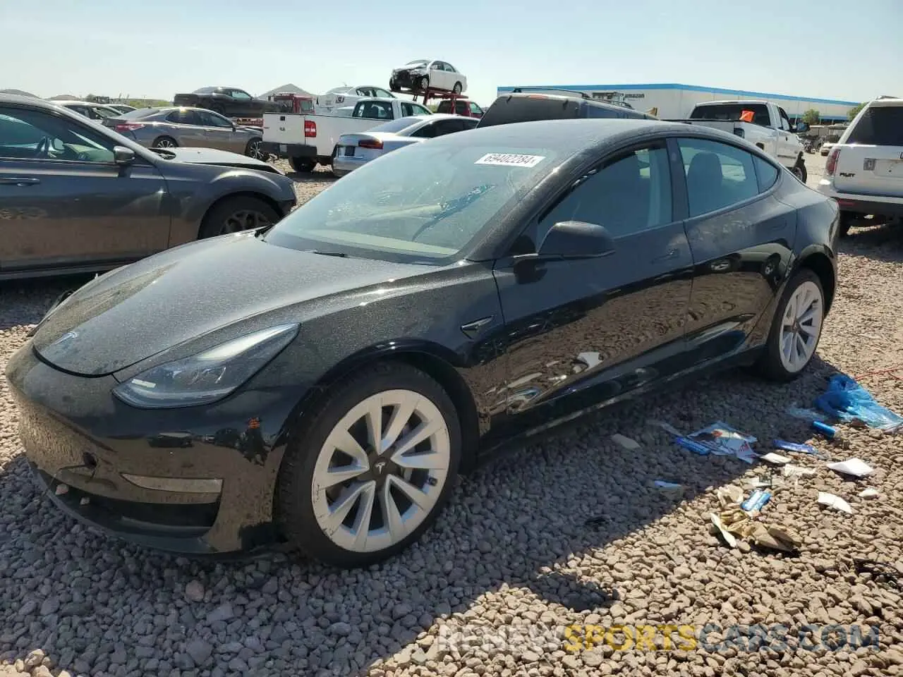 1 Photograph of a damaged car 5YJ3E1EBXNF127250 TESLA MODEL 3 2022