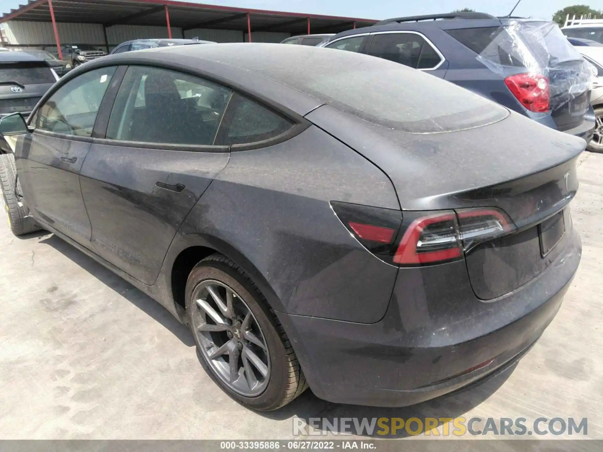 3 Photograph of a damaged car 5YJ3E1EBXNF128673 TESLA MODEL 3 2022