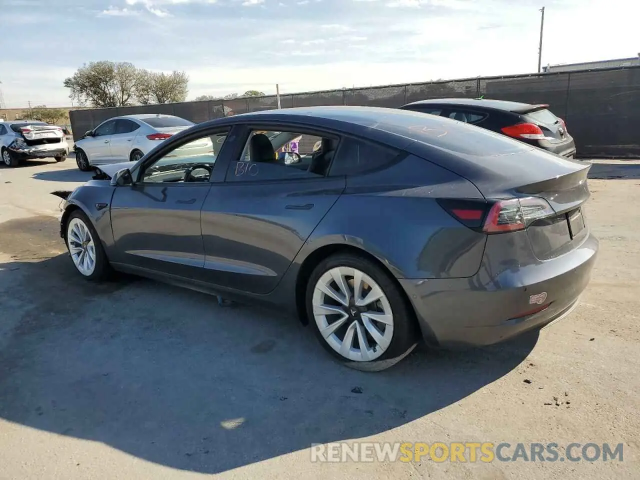 2 Photograph of a damaged car 5YJ3E1EBXNF145554 TESLA MODEL 3 2022