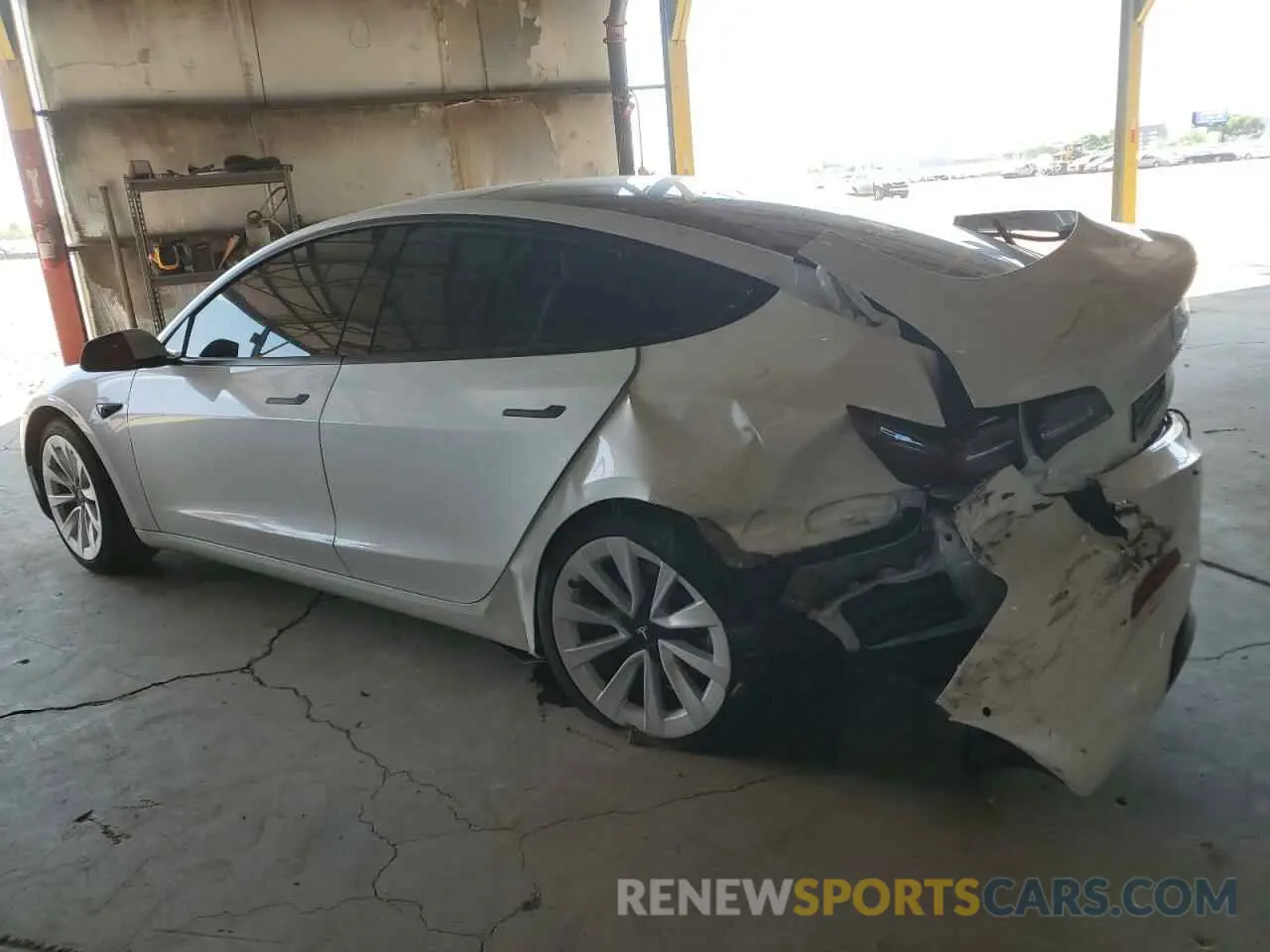 2 Photograph of a damaged car 5YJ3E1EBXNF152097 TESLA MODEL 3 2022
