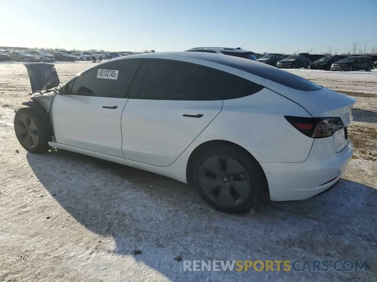 2 Photograph of a damaged car 5YJ3E1EBXNF153346 TESLA MODEL 3 2022