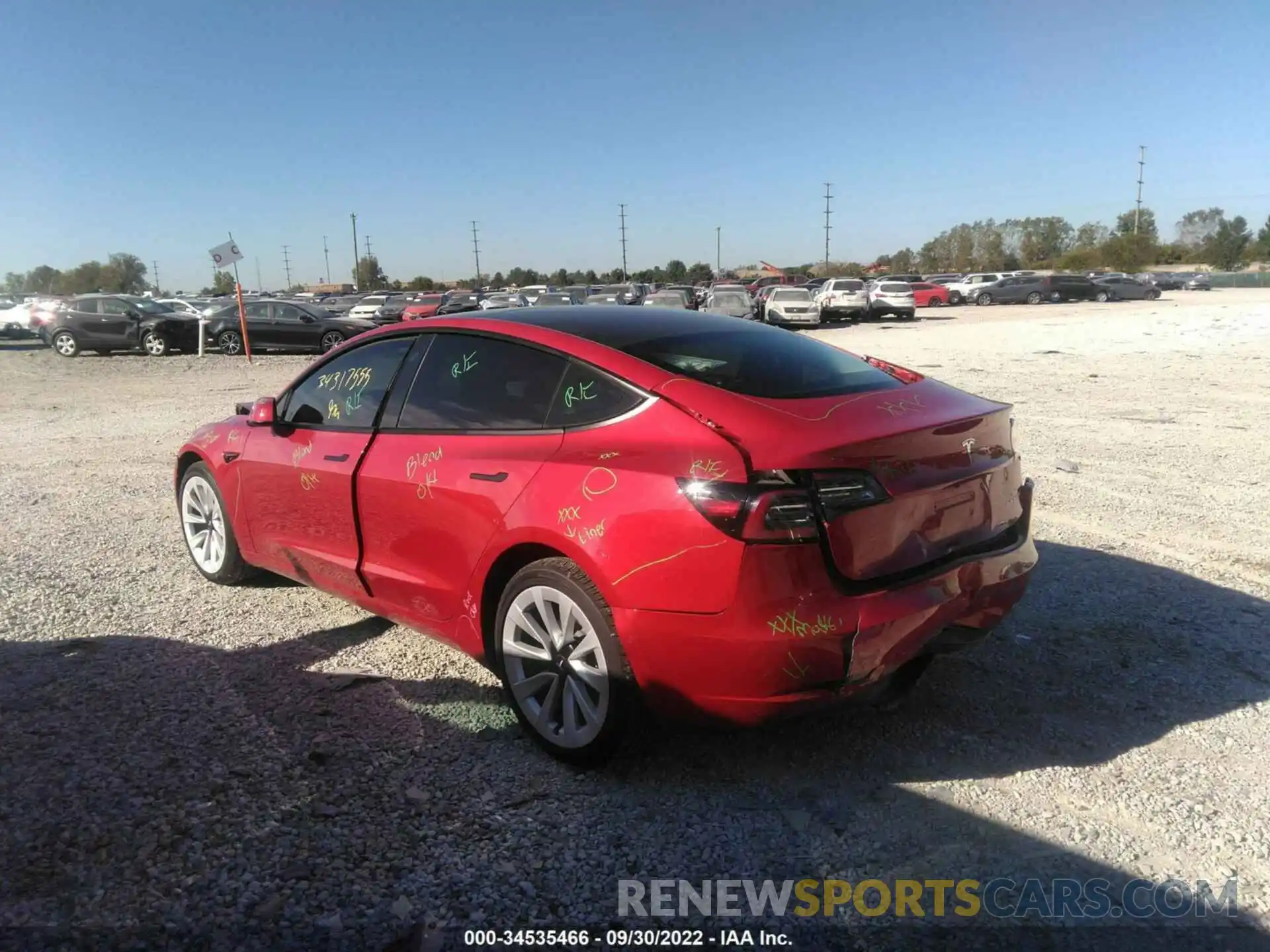 3 Photograph of a damaged car 5YJ3E1EBXNF154853 TESLA MODEL 3 2022