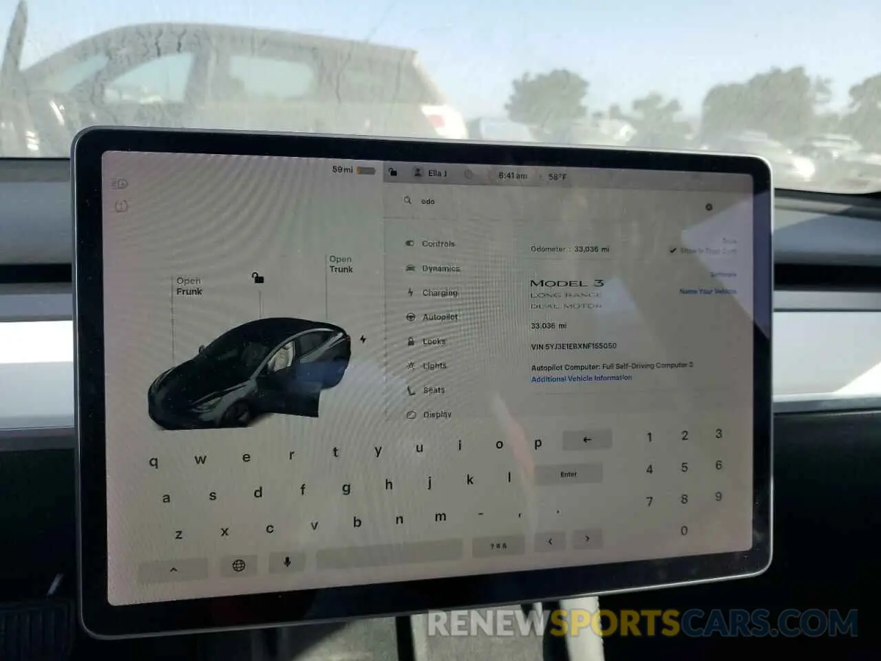 9 Photograph of a damaged car 5YJ3E1EBXNF155050 TESLA MODEL 3 2022