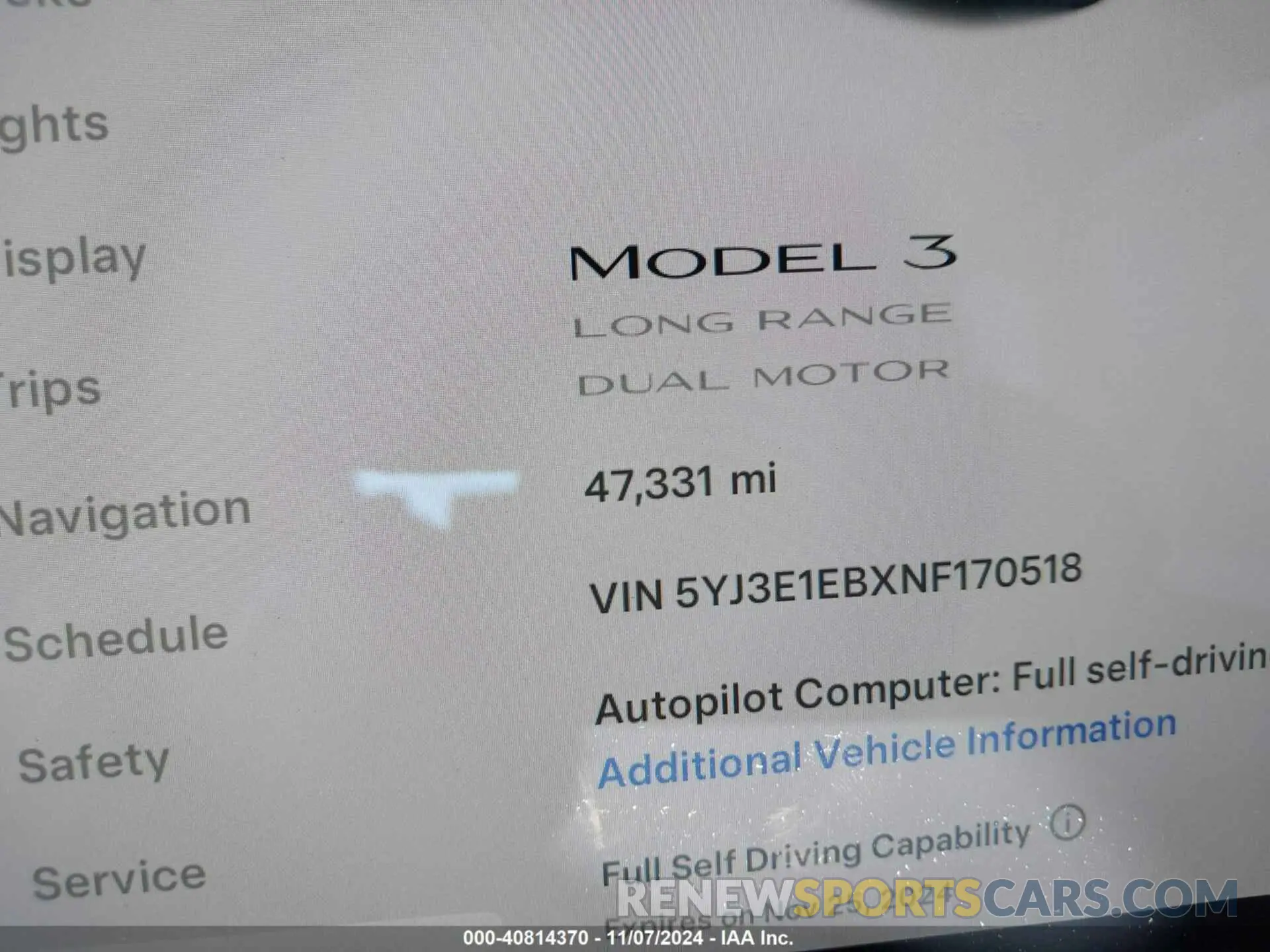 15 Photograph of a damaged car 5YJ3E1EBXNF170518 TESLA MODEL 3 2022