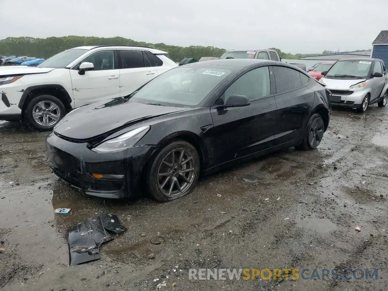 1 Photograph of a damaged car 5YJ3E1EBXNF185018 TESLA MODEL 3 2022