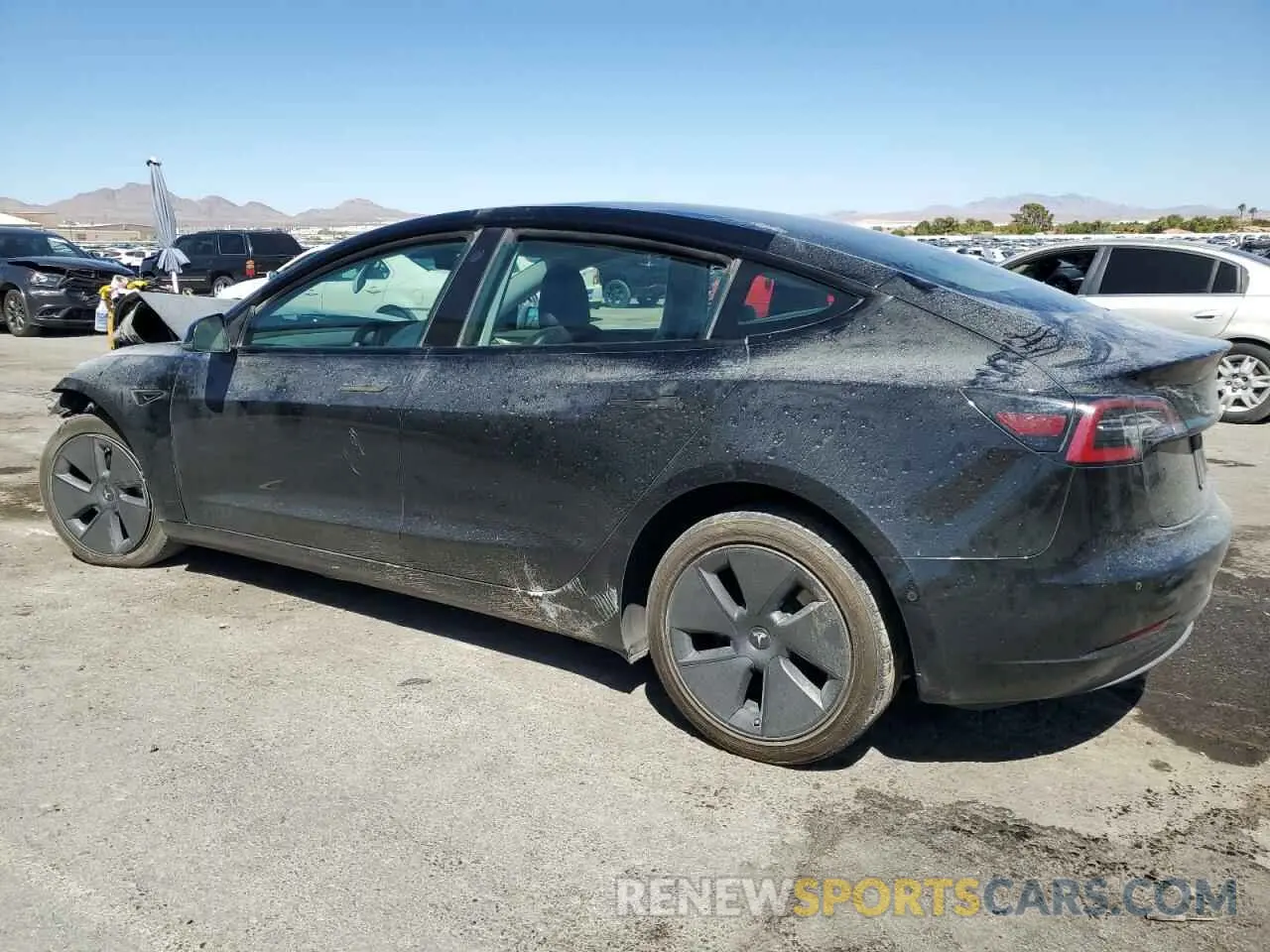 2 Photograph of a damaged car 5YJ3E1EBXNF186458 TESLA MODEL 3 2022