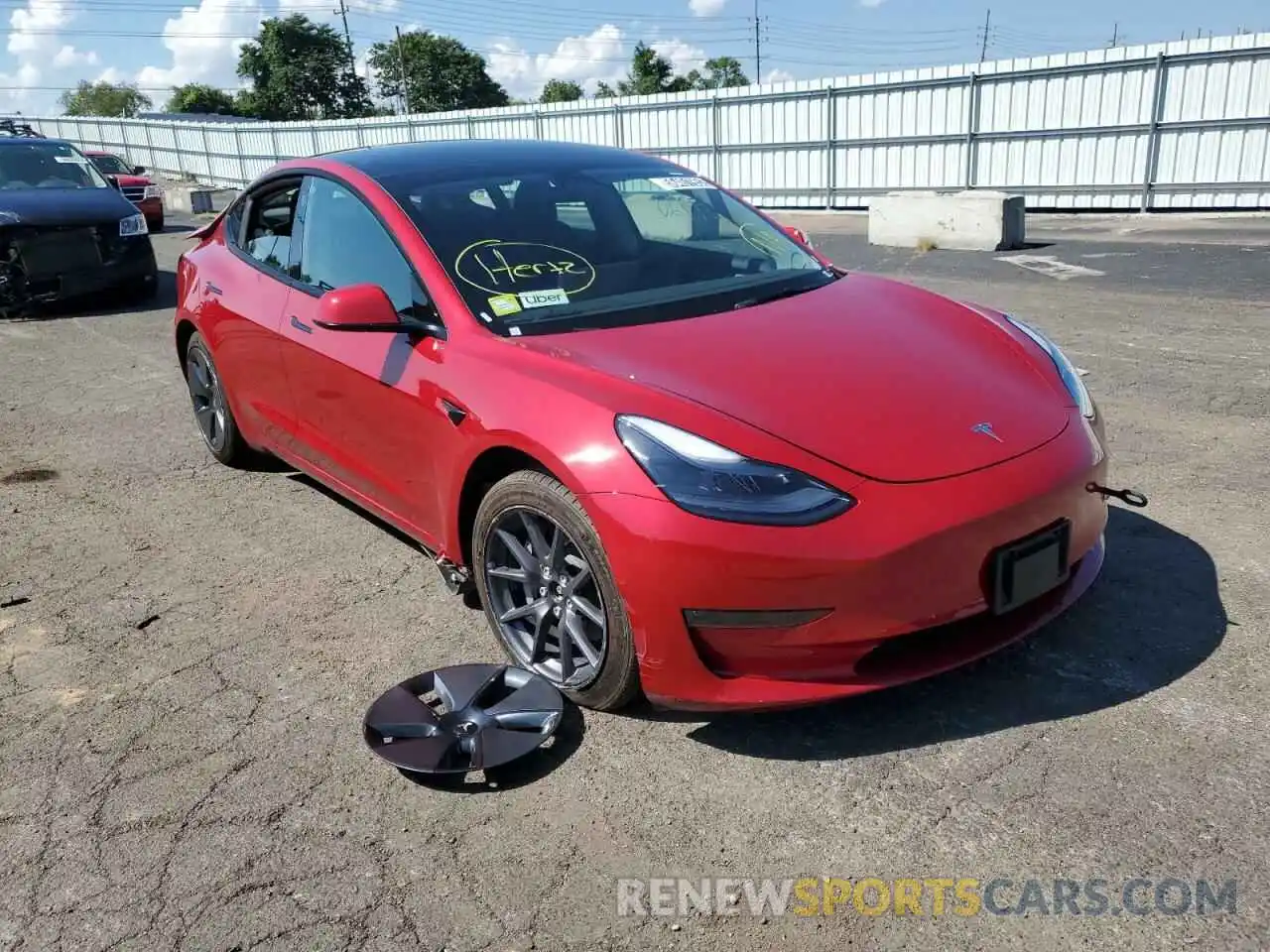 1 Photograph of a damaged car 5YJ3E1EBXNF189120 TESLA MODEL 3 2022