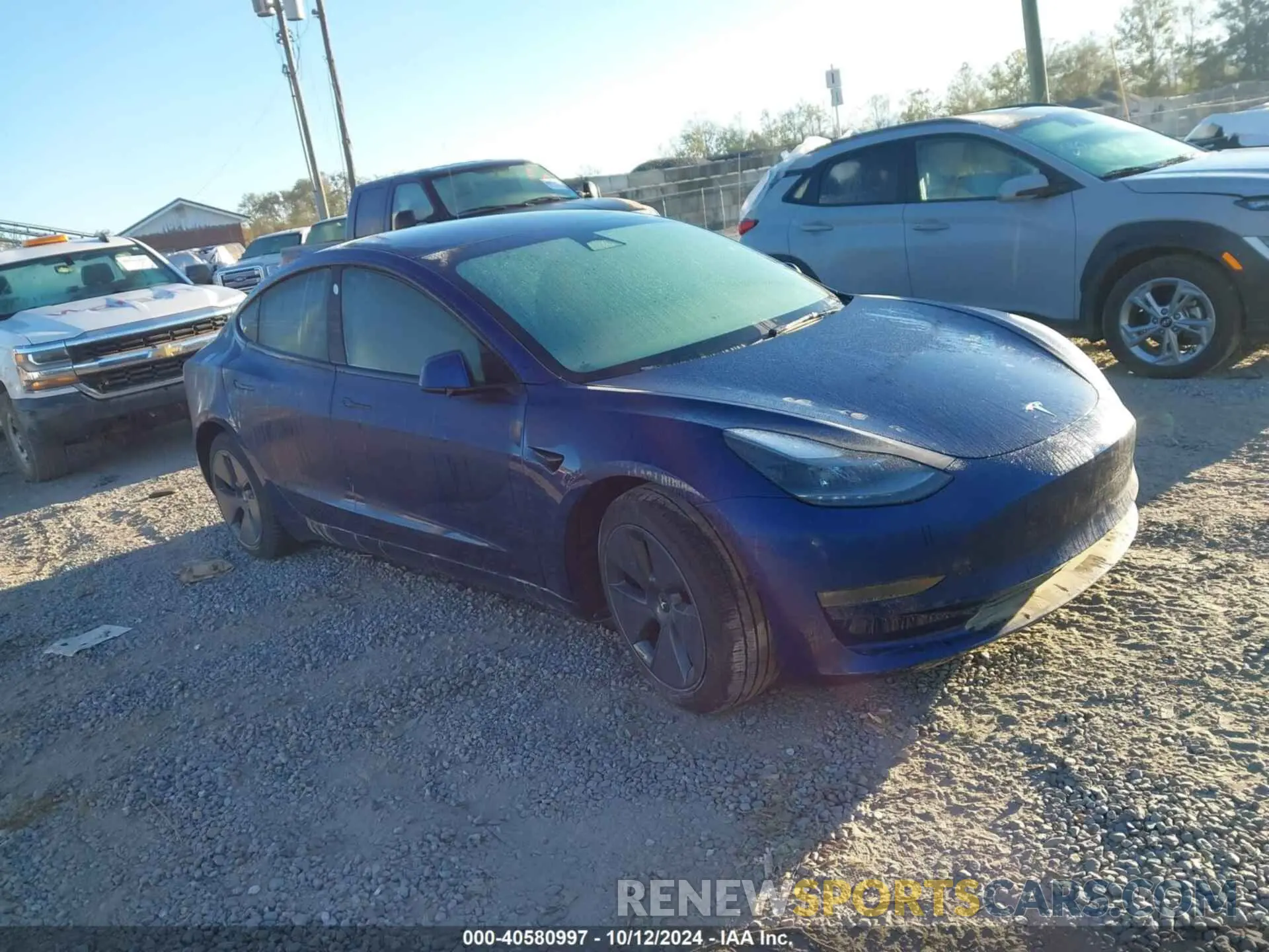 1 Photograph of a damaged car 5YJ3E1EBXNF192714 TESLA MODEL 3 2022