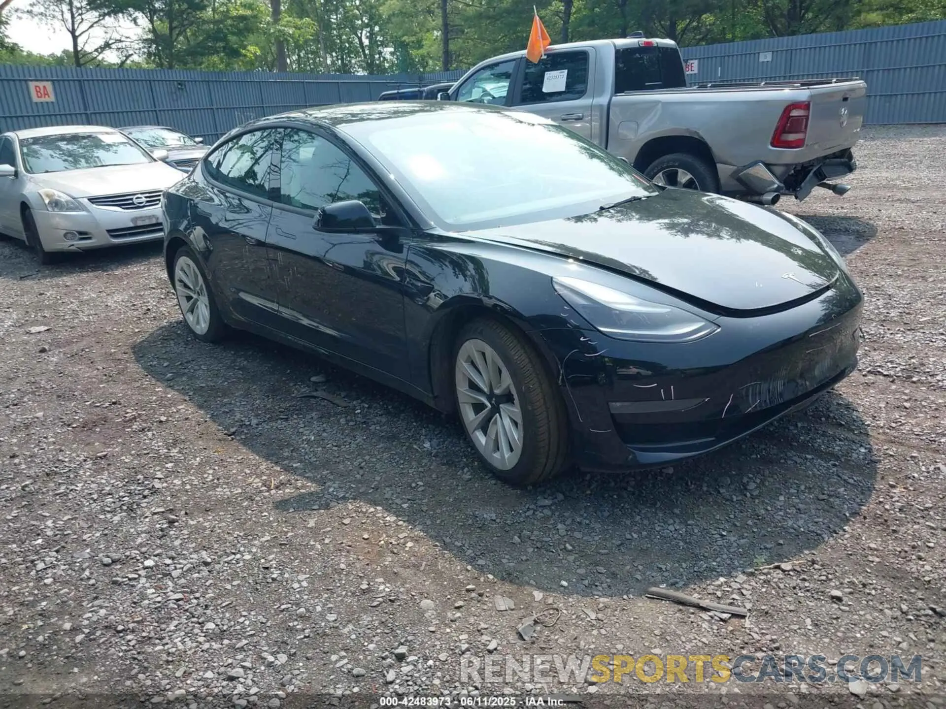 1 Photograph of a damaged car 5YJ3E1EBXNF200343 TESLA MODEL 3 2022