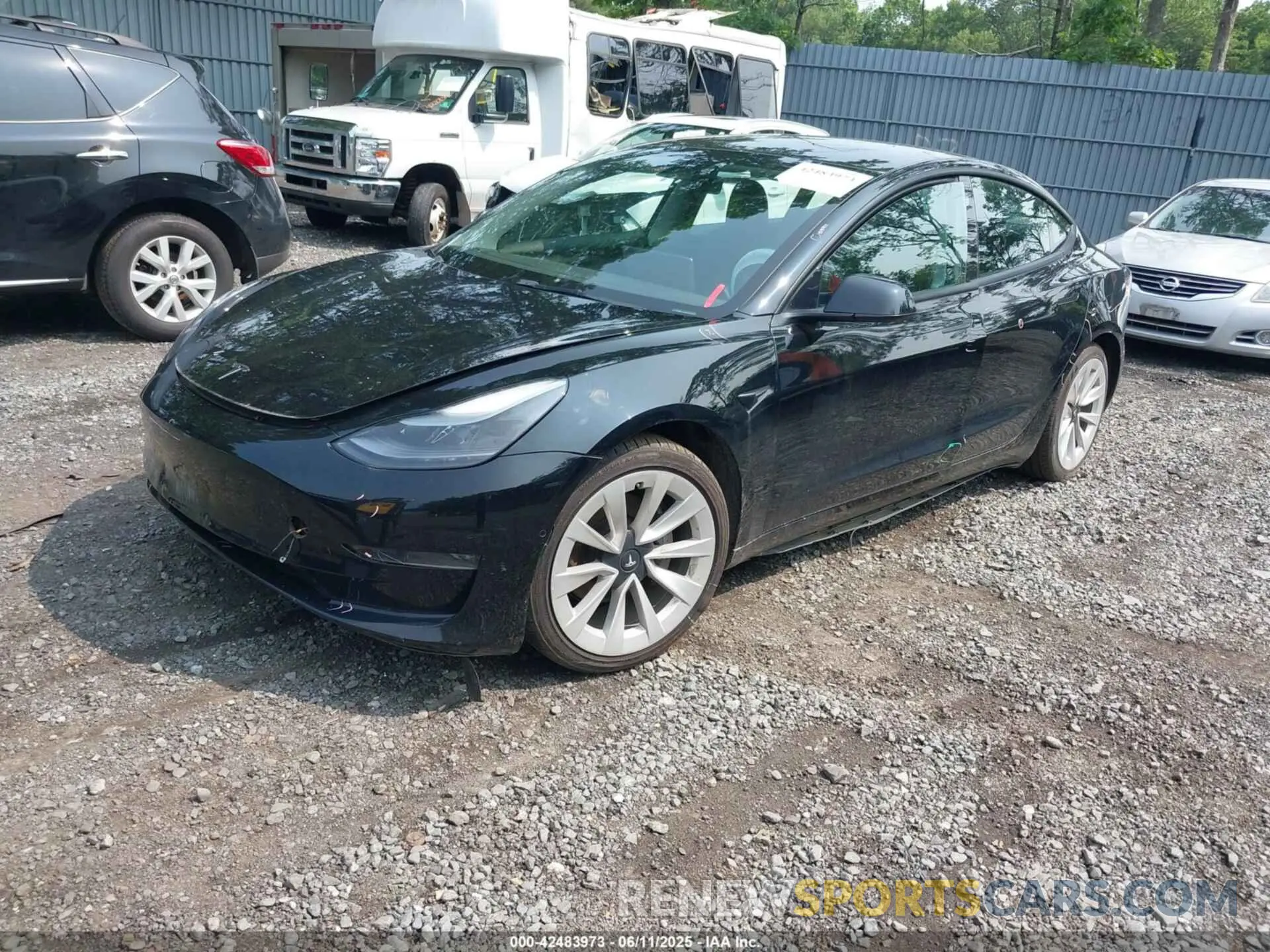 2 Photograph of a damaged car 5YJ3E1EBXNF200343 TESLA MODEL 3 2022