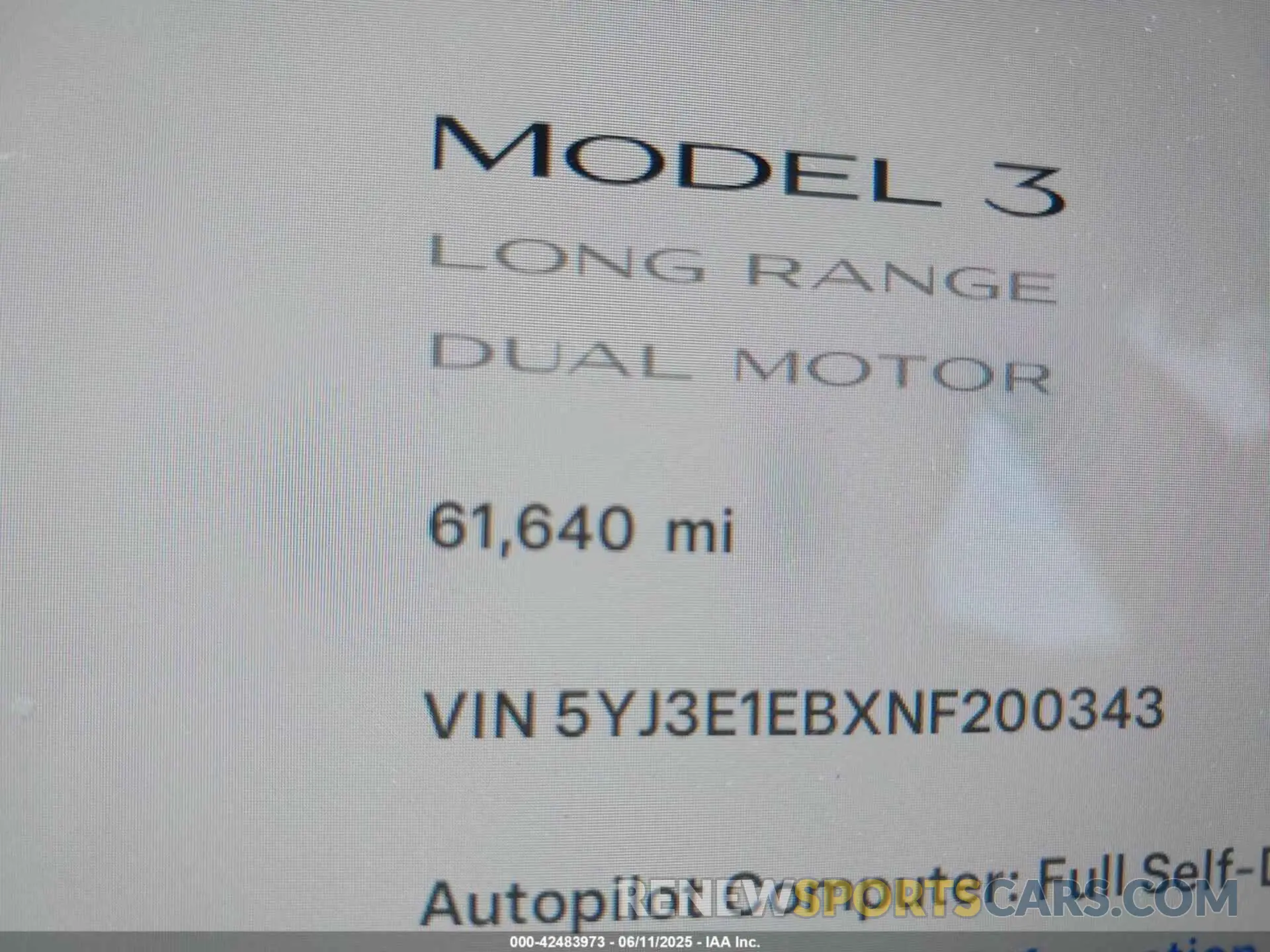 7 Photograph of a damaged car 5YJ3E1EBXNF200343 TESLA MODEL 3 2022