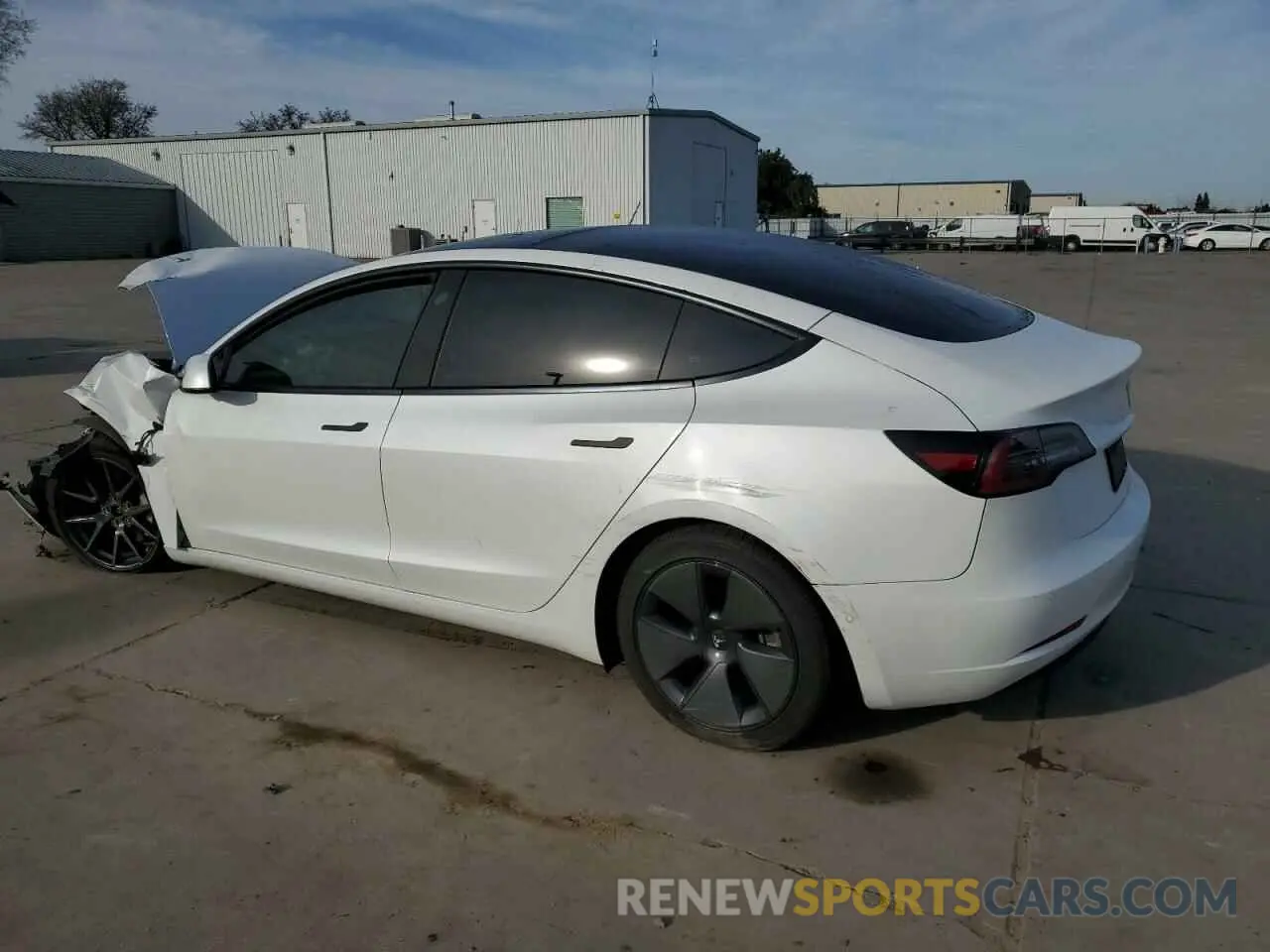 2 Photograph of a damaged car 5YJ3E1EBXNF204506 TESLA MODEL 3 2022