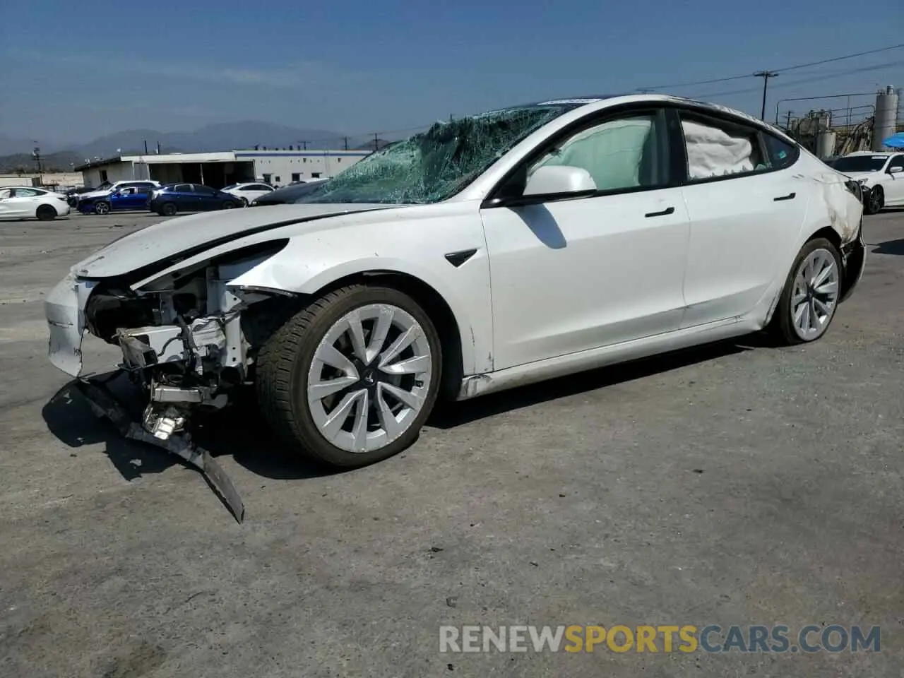1 Photograph of a damaged car 5YJ3E1EBXNF211018 TESLA MODEL 3 2022