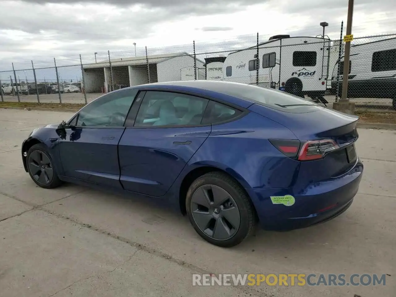 2 Photograph of a damaged car 5YJ3E1EBXNF230877 TESLA MODEL 3 2022