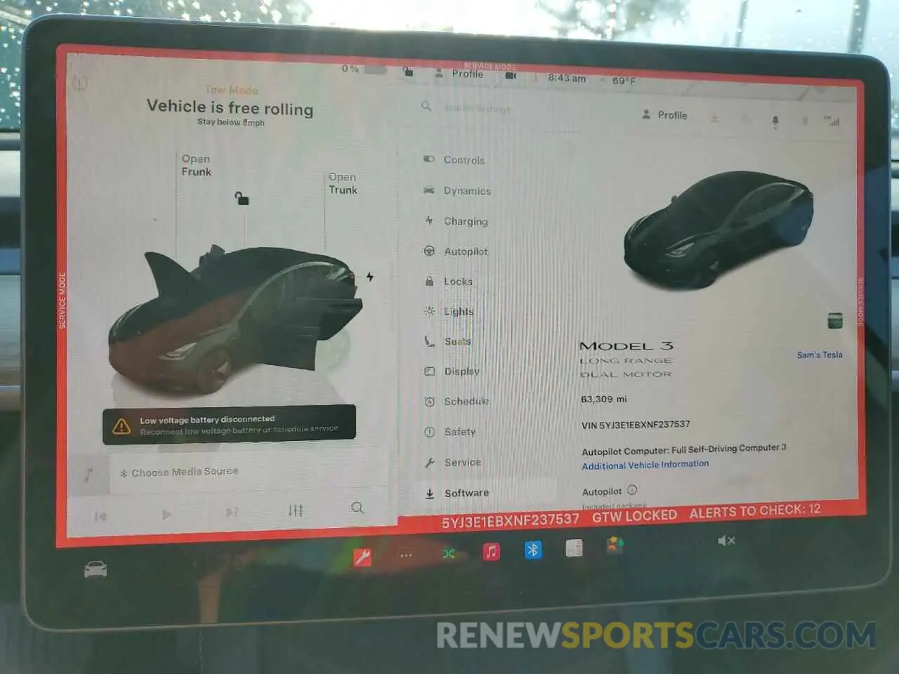 9 Photograph of a damaged car 5YJ3E1EBXNF237537 TESLA MODEL 3 2022