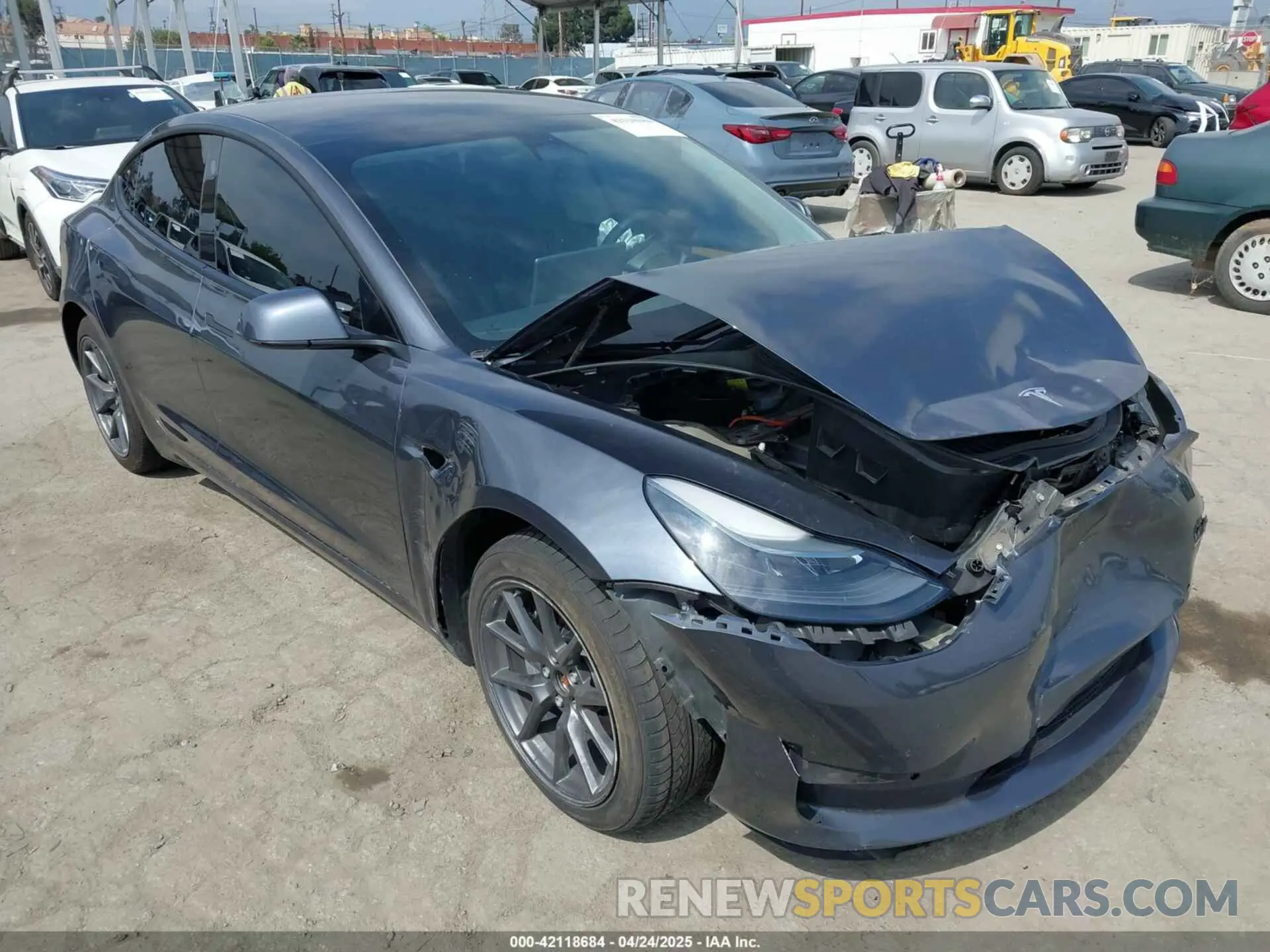 1 Photograph of a damaged car 5YJ3E1EBXNF250840 TESLA MODEL 3 2022