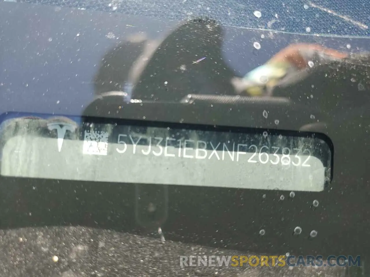 12 Photograph of a damaged car 5YJ3E1EBXNF263832 TESLA MODEL 3 2022