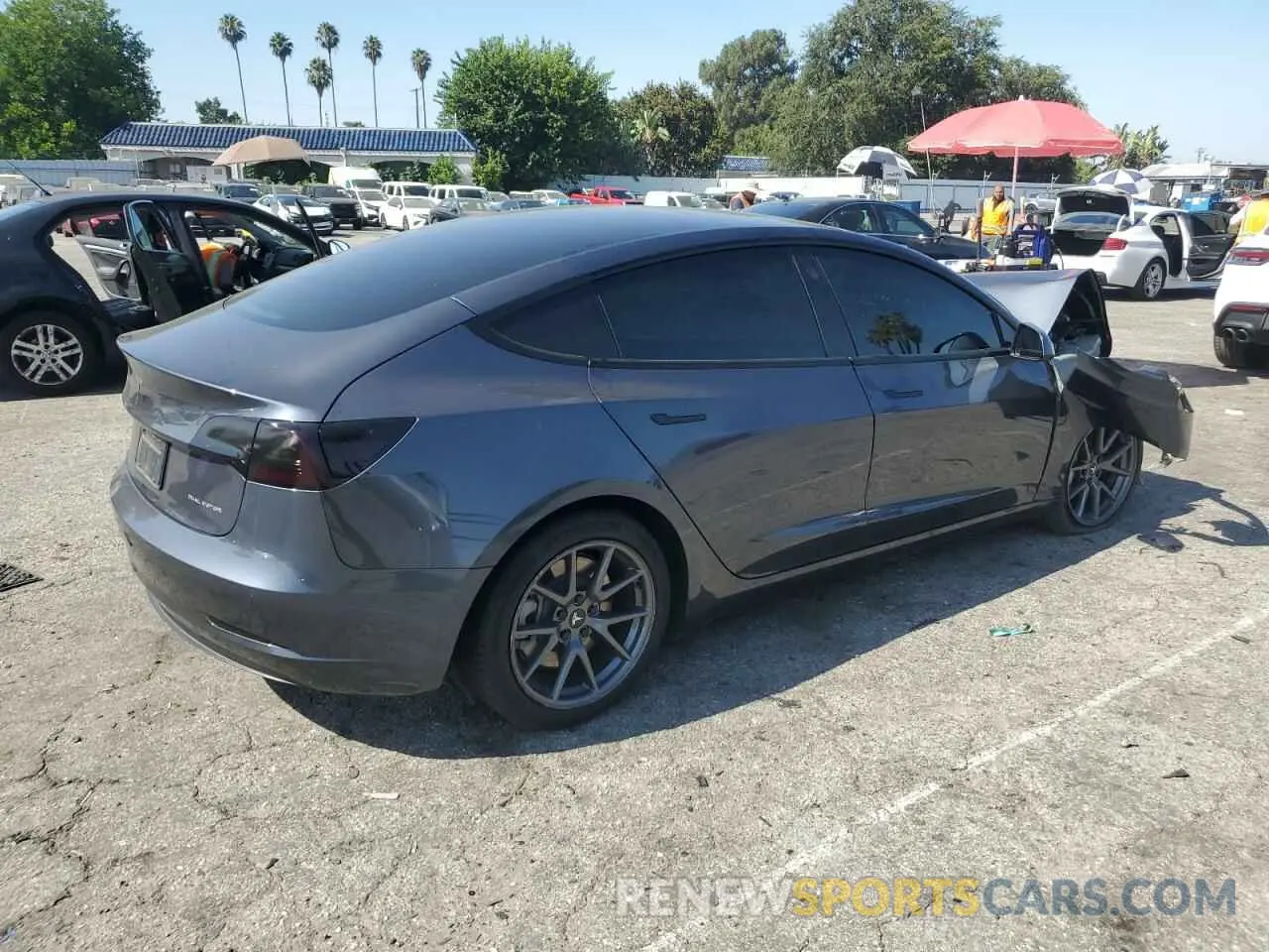 3 Photograph of a damaged car 5YJ3E1EBXNF267671 TESLA MODEL 3 2022