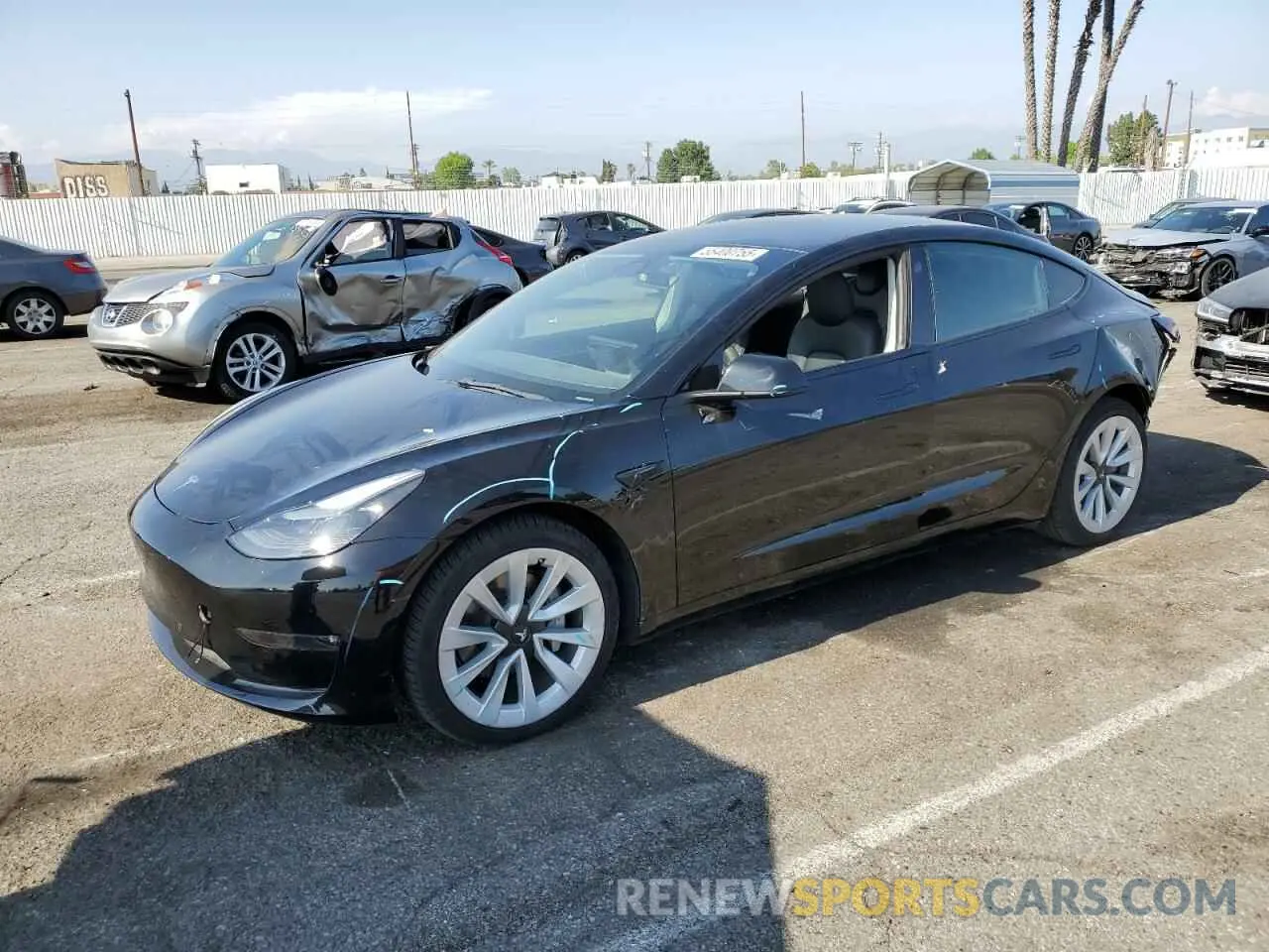 1 Photograph of a damaged car 5YJ3E1EBXNF295261 TESLA MODEL 3 2022
