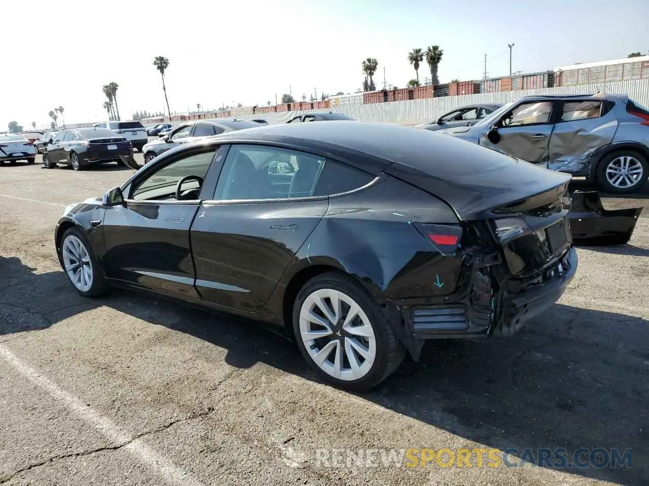 2 Photograph of a damaged car 5YJ3E1EBXNF295261 TESLA MODEL 3 2022