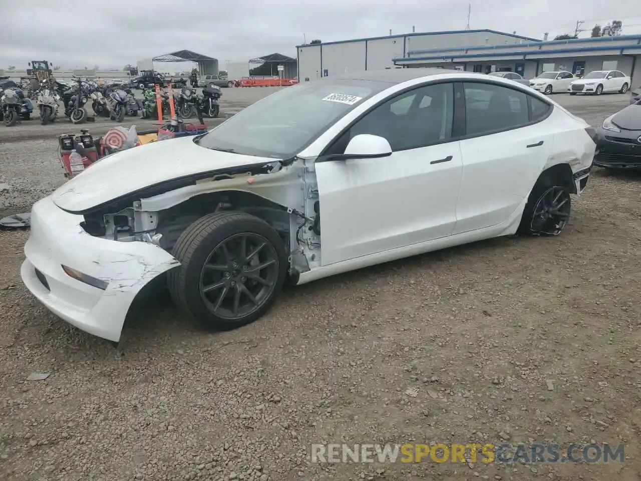 1 Photograph of a damaged car 5YJ3E1EBXNF298483 TESLA MODEL 3 2022